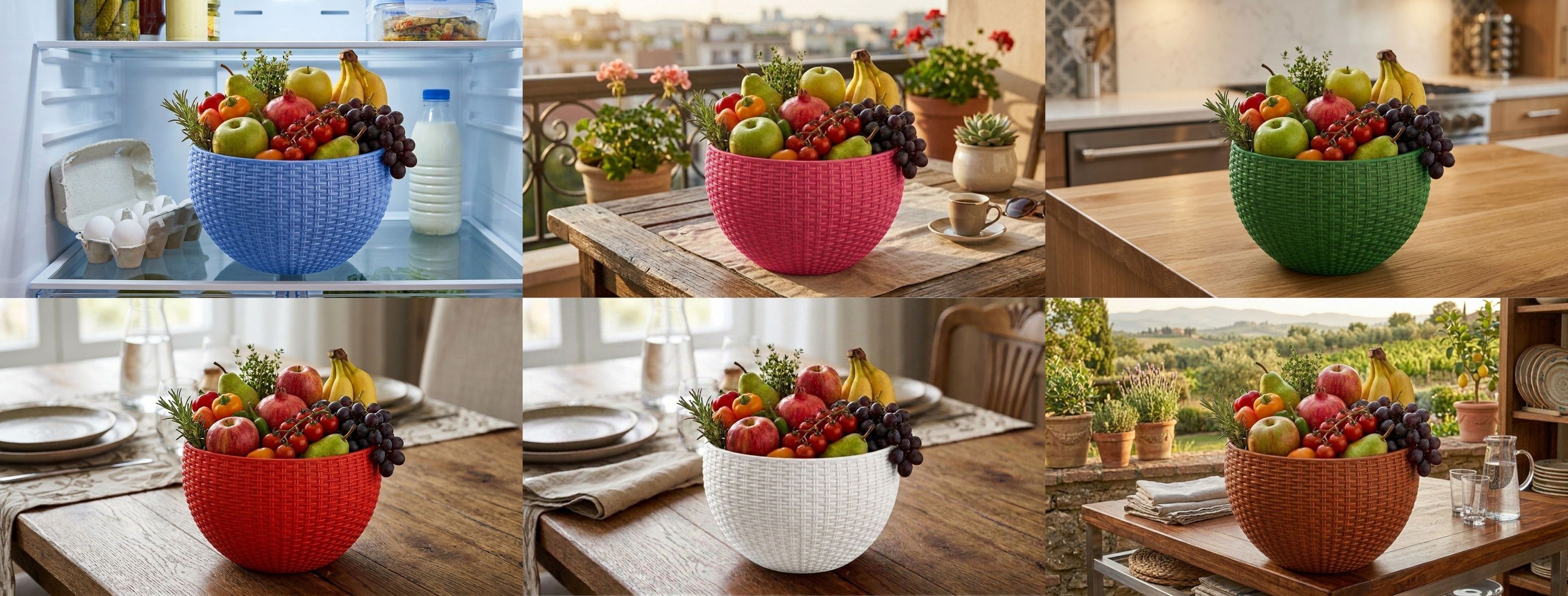 Multi SmartKitchen Basket Plastic Fruit & Vegetable Basket-image-38