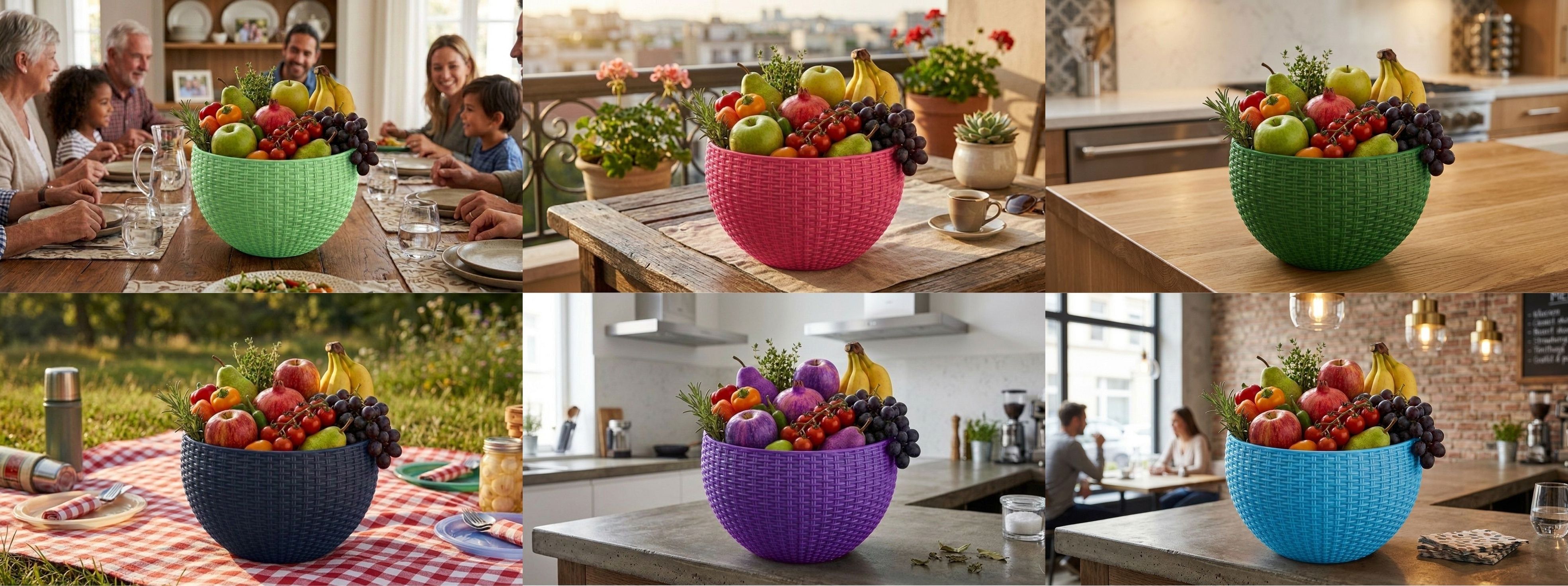 bluevista Multi SmartKitchen Basket Plastic Fruit & Vegetable Basket-picture-42
