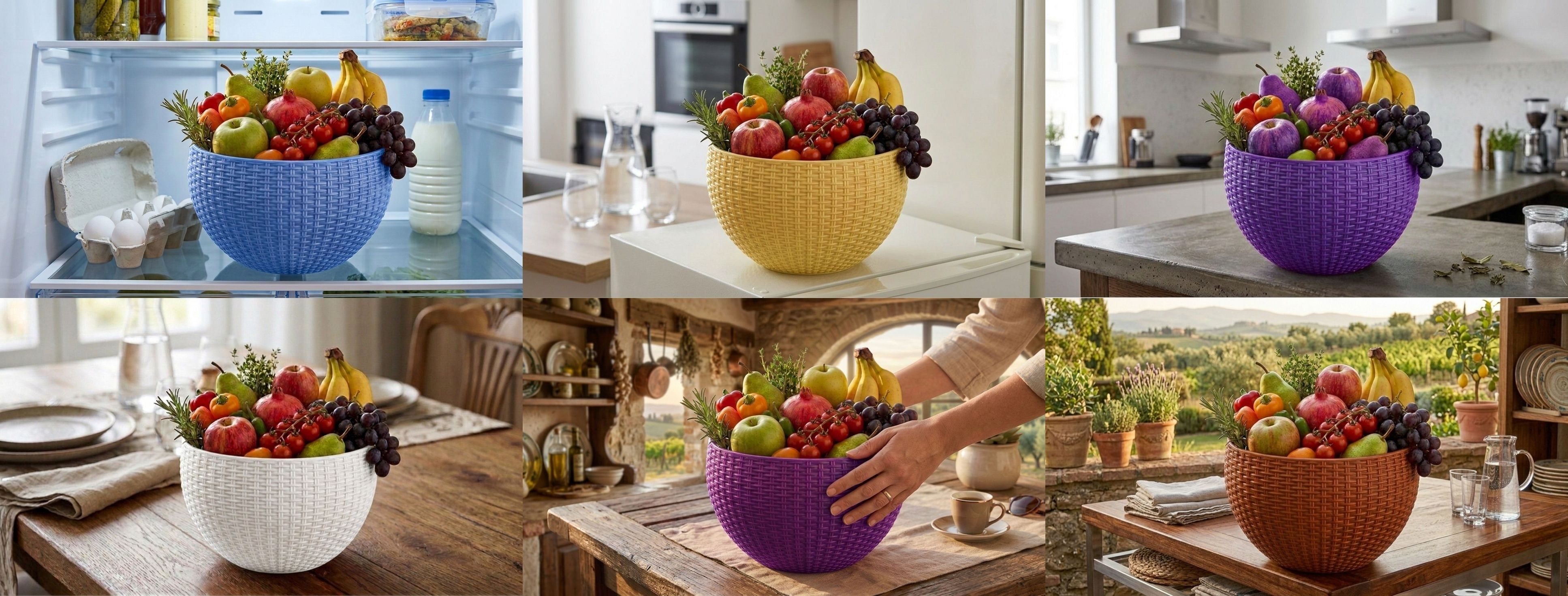 bluevista Multi SmartKitchen Basket Plastic Fruit & Vegetable Basket-picture-18