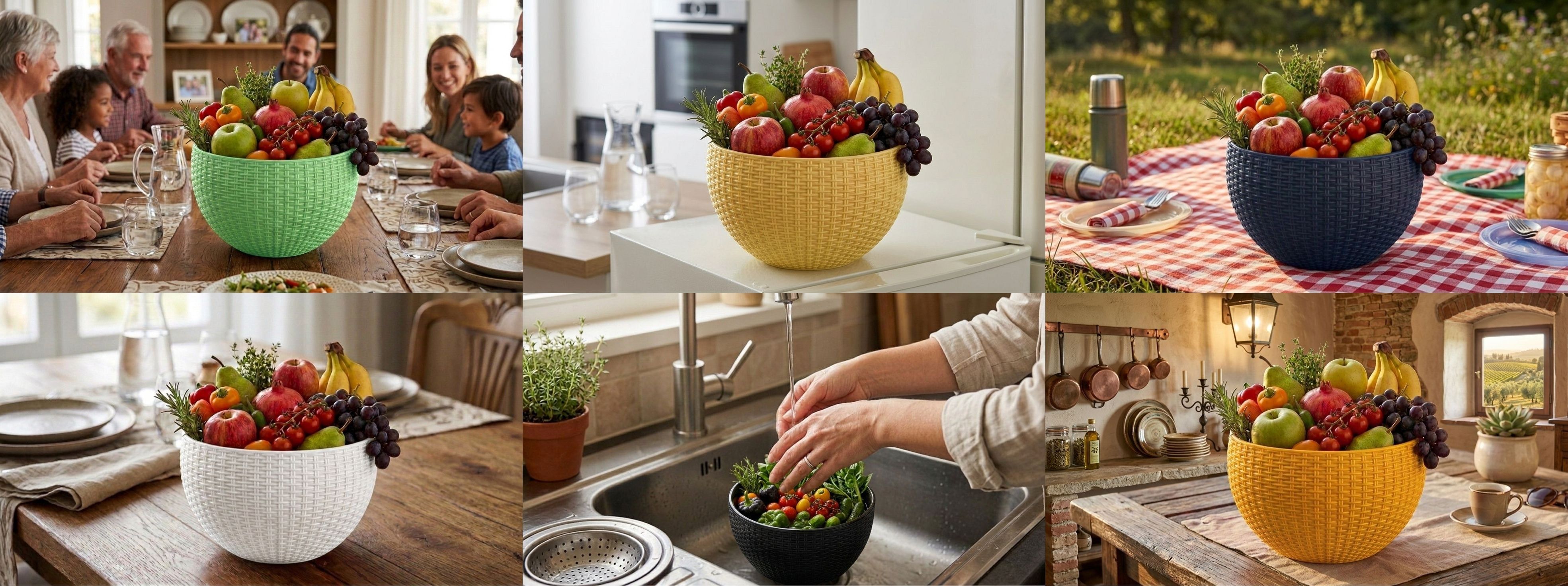 bluevista Multi SmartKitchen Basket Plastic Fruit & Vegetable Basket-picture-12