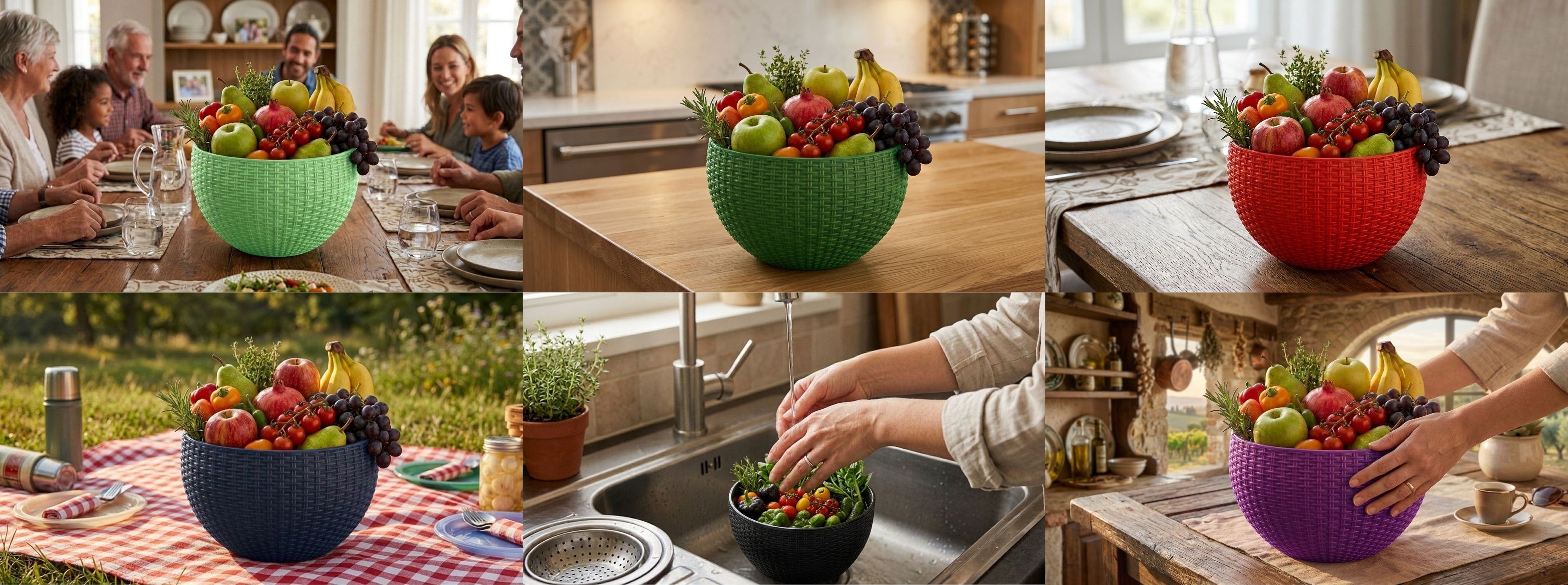 bluevista Multi SmartKitchen Basket Plastic Fruit & Vegetable Basket-picture-8