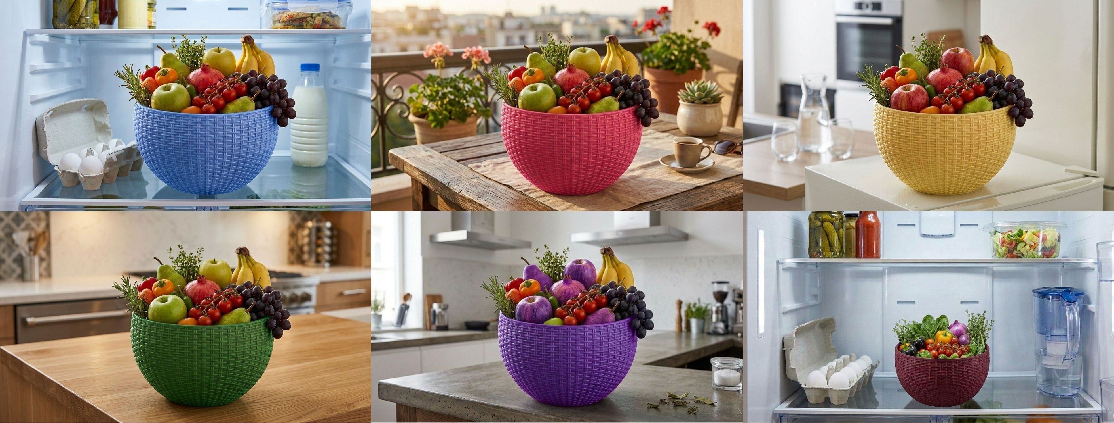 bluevista Multi SmartKitchen Basket Plastic Fruit & Vegetable Basket-picture-18