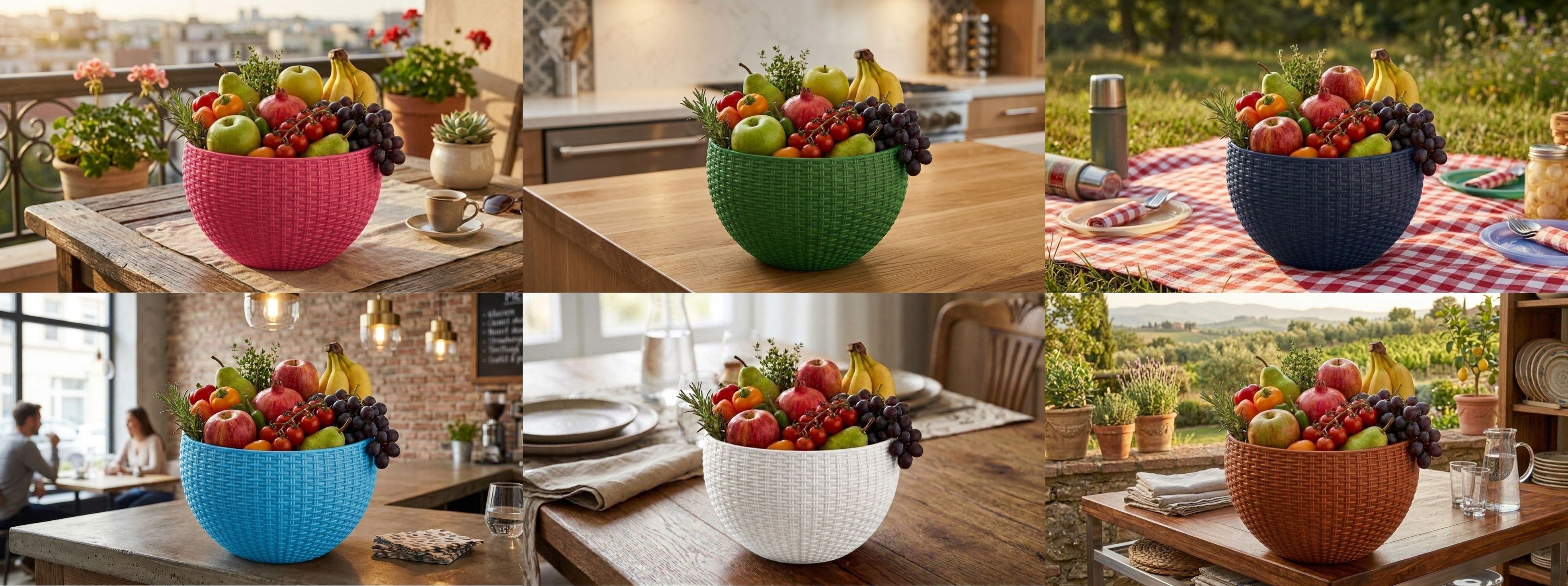 bluevista Multi SmartKitchen Basket Plastic Fruit & Vegetable Basket-picture-29