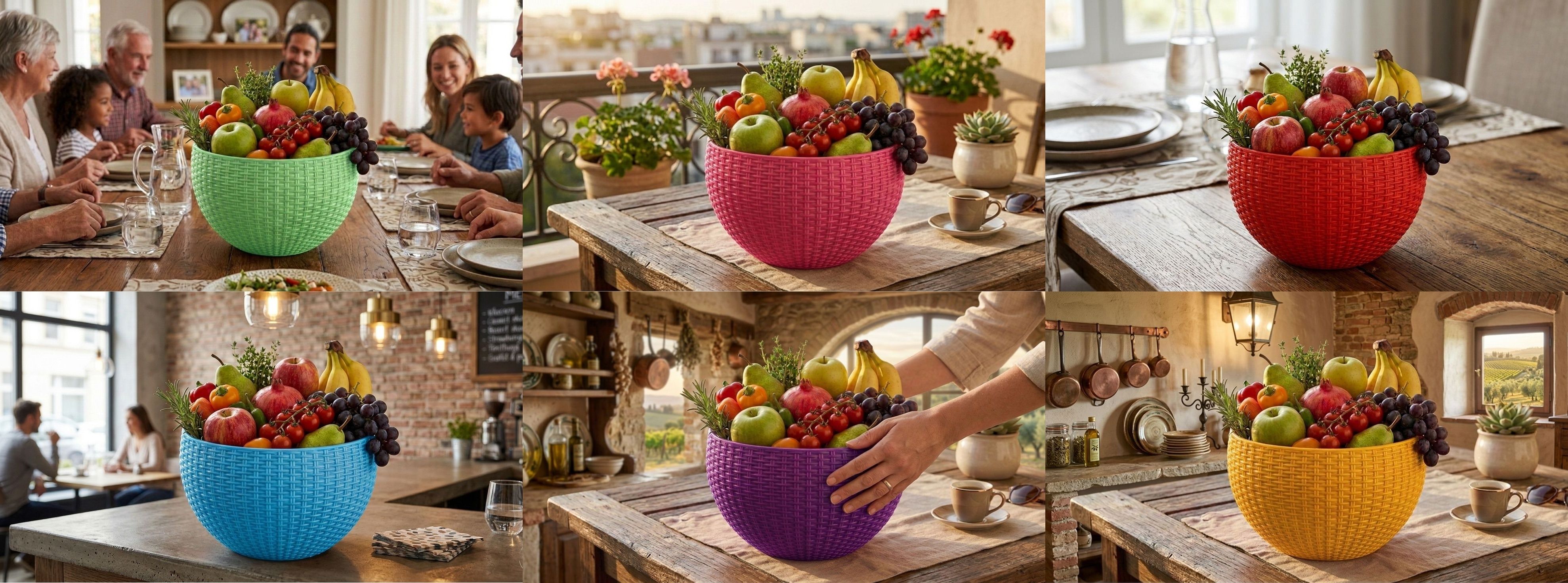 Multi SmartKitchen Basket Plastic Fruit & Vegetable Basket-image-13