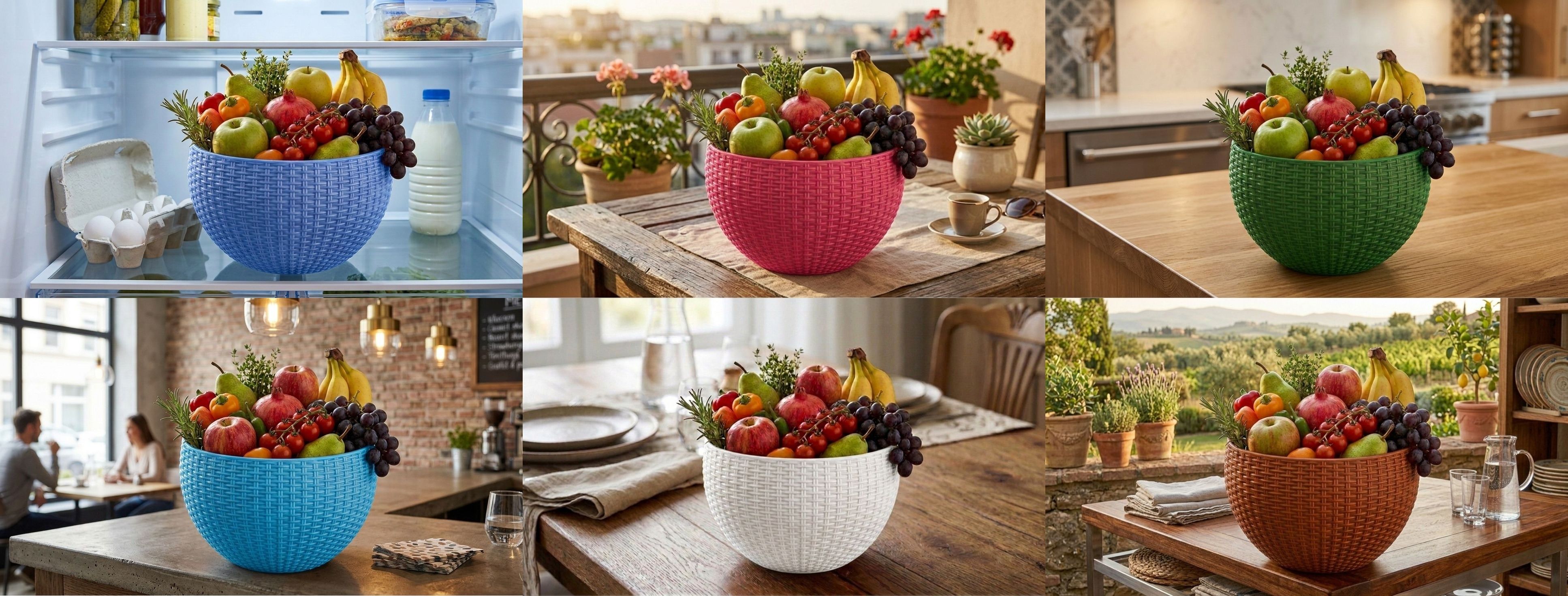 bluevista Multi SmartKitchen Basket Plastic Fruit & Vegetable Basket-picture-39
