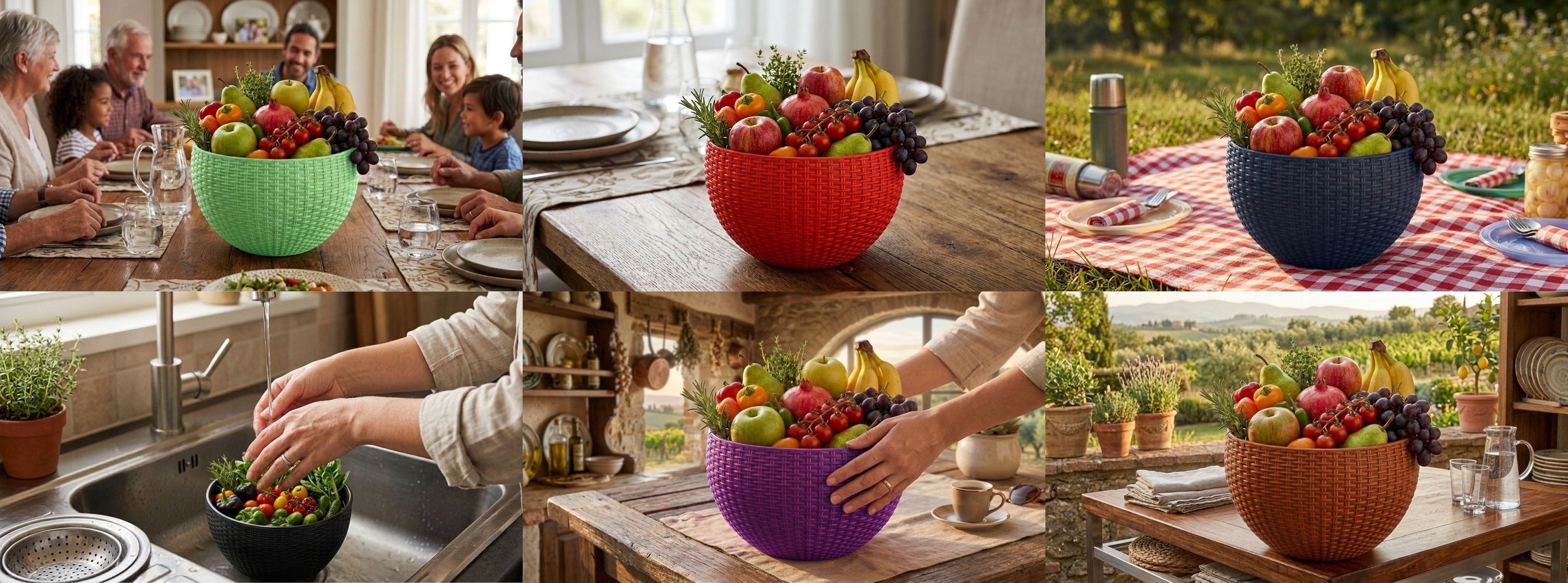 bee positive Multi SmartKitchen Basket Plastic Fruit & Vegetable Basket-picture-15