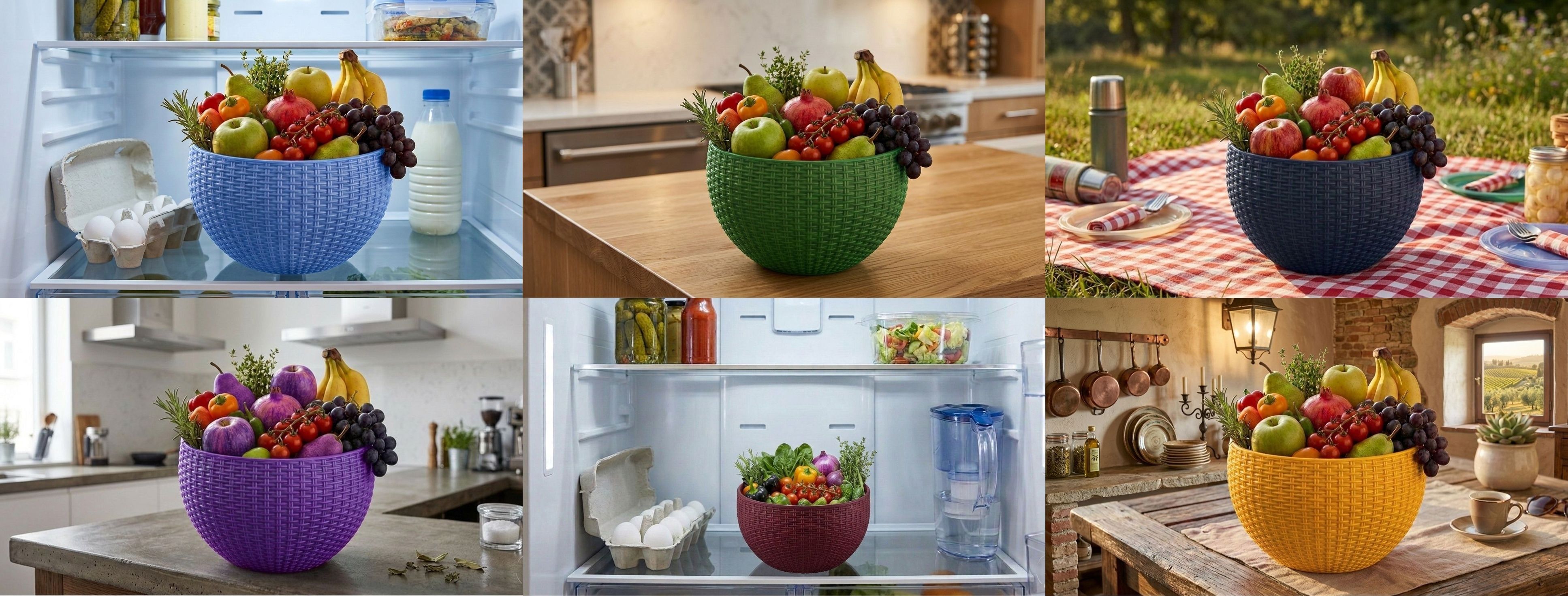 bluevista Multi SmartKitchen Basket Plastic Fruit & Vegetable Basket-picture-46