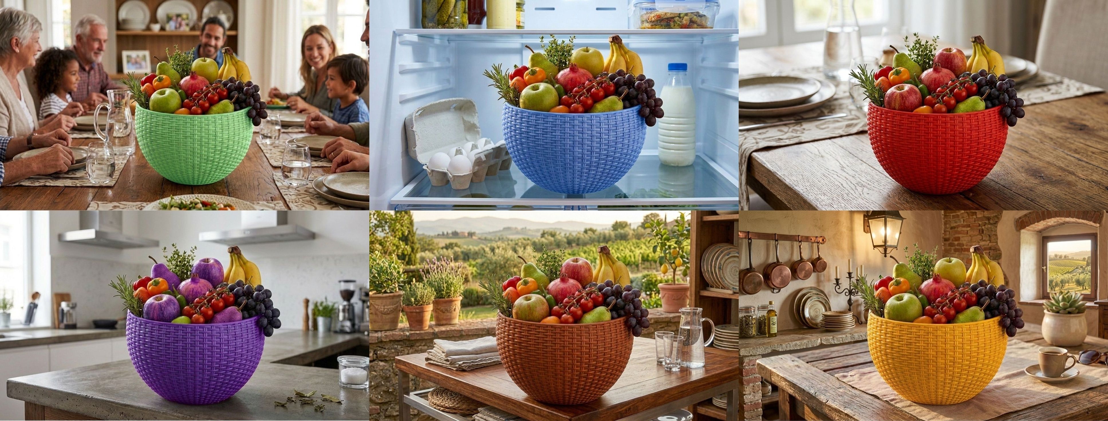 Multi SmartKitchen Basket Plastic Fruit & Vegetable Basket-image-46