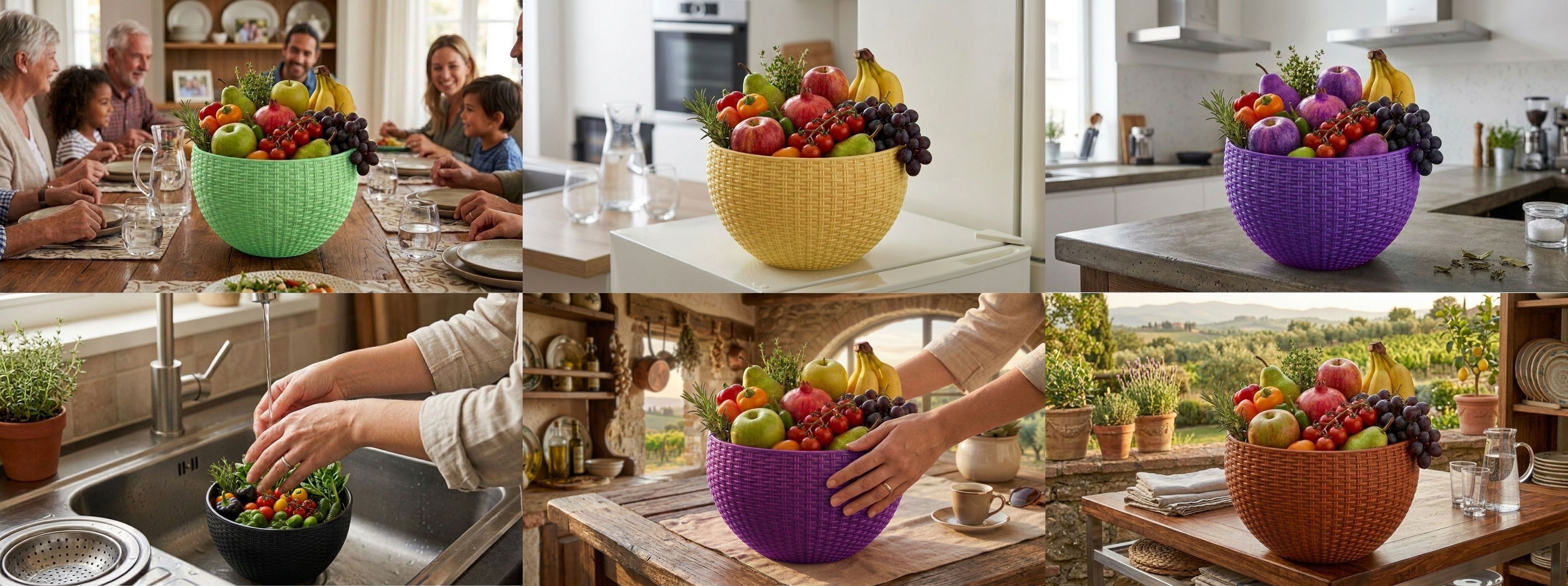 bluevista Multi SmartKitchen Basket Plastic Fruit & Vegetable Basket-picture-4