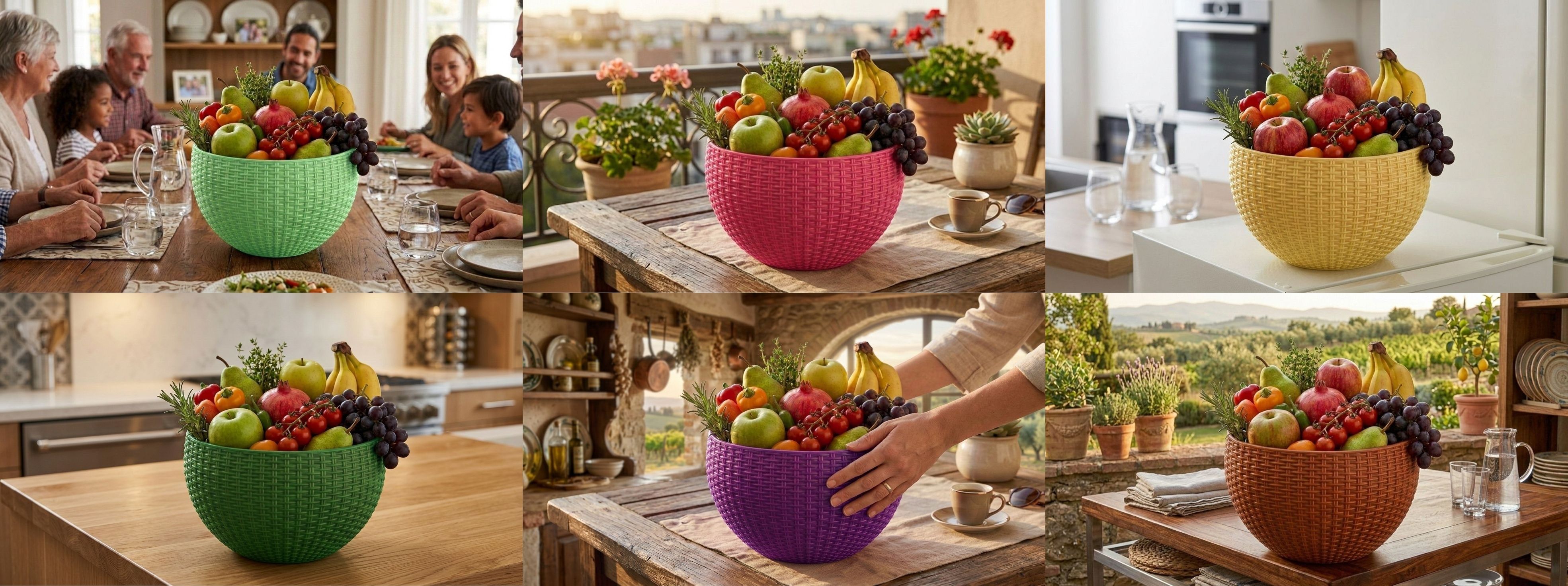 Multi SmartKitchen Basket Plastic Fruit & Vegetable Basket-image-34