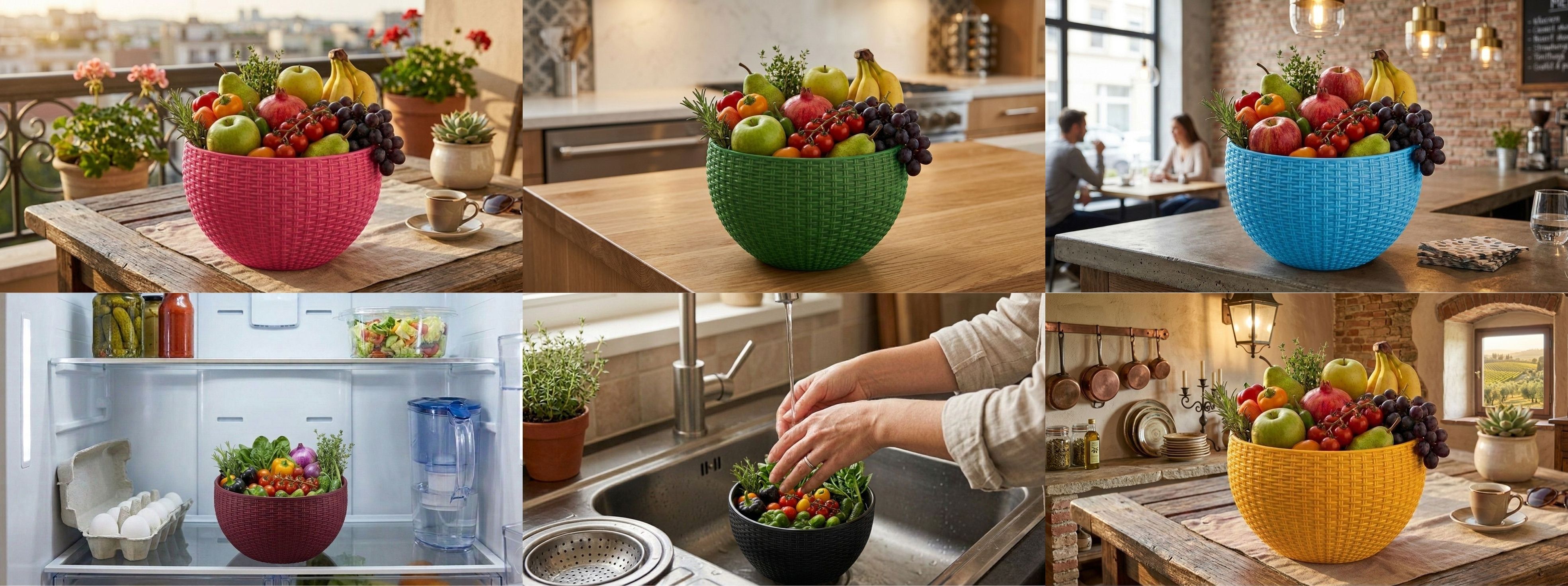 bluevista Multi SmartKitchen Basket Plastic Fruit & Vegetable Basket-picture-29