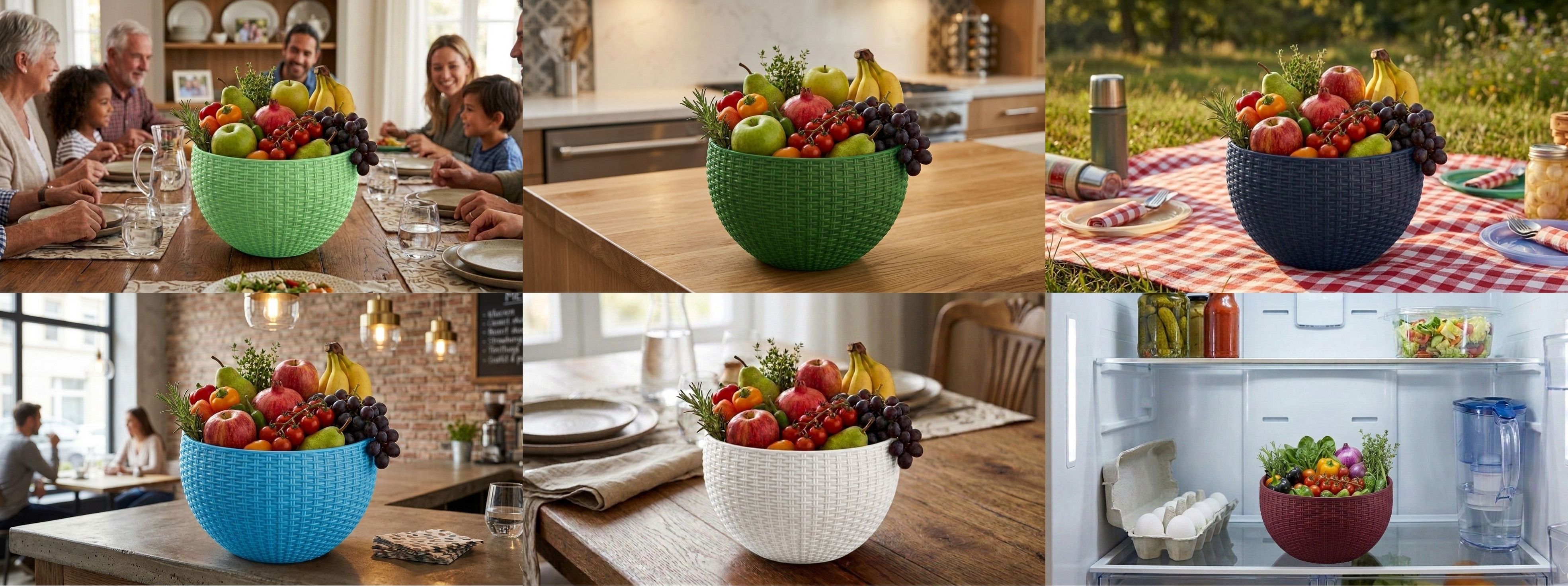 bluevista Multi SmartKitchen Basket Plastic Fruit & Vegetable Basket-picture-28