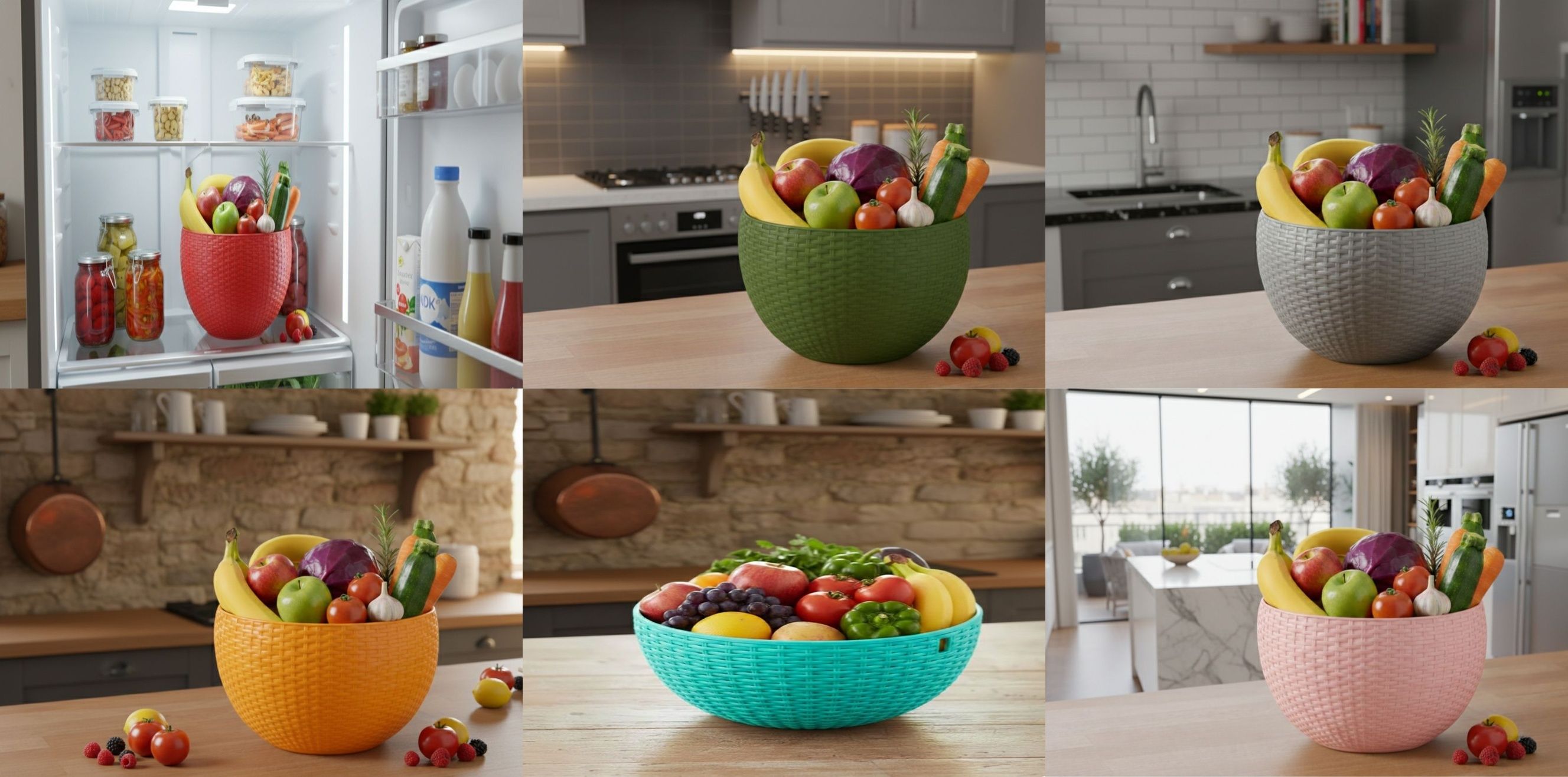 bluevista SmartKitchen Basket Plastic Fruit & Vegetable Basket-picture-33