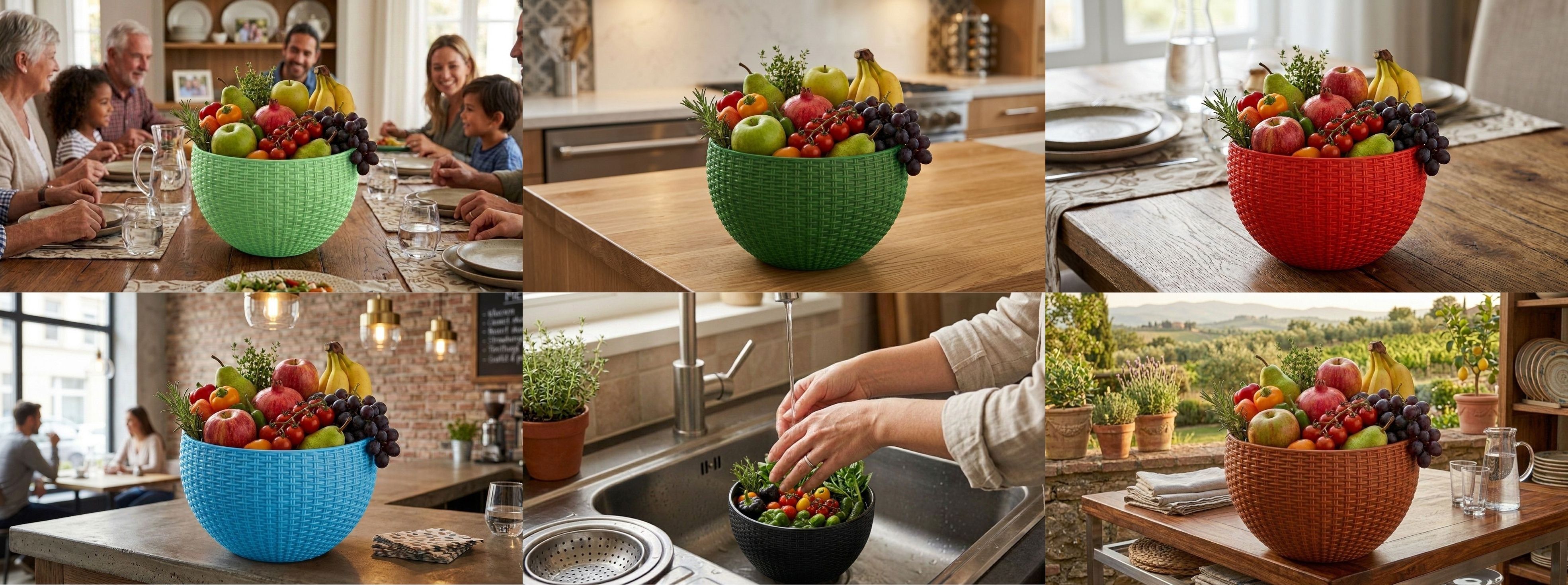 bluevista Multi SmartKitchen Basket Plastic Fruit & Vegetable Basket-picture-14