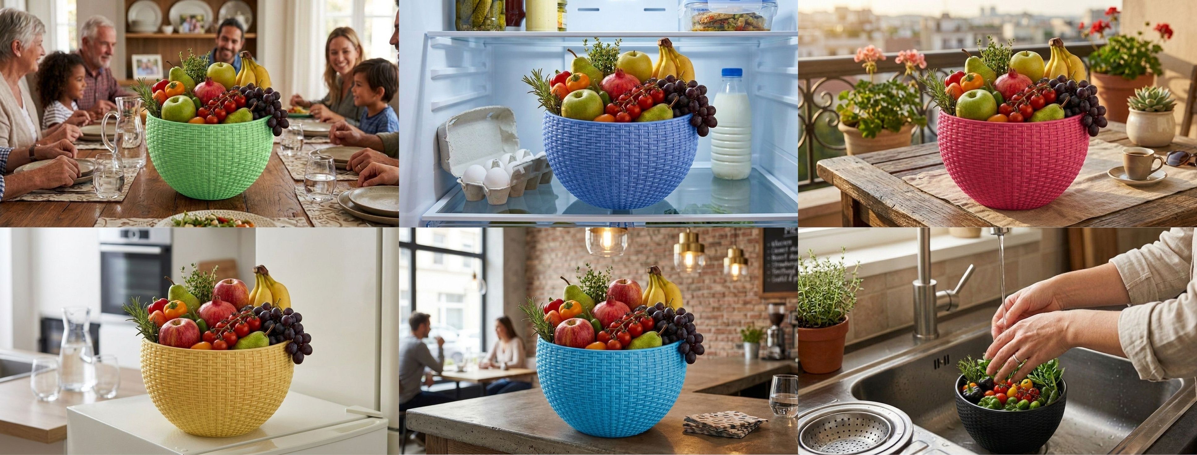 bluevista Multi SmartKitchen Basket Plastic Fruit & Vegetable Basket-picture-44
