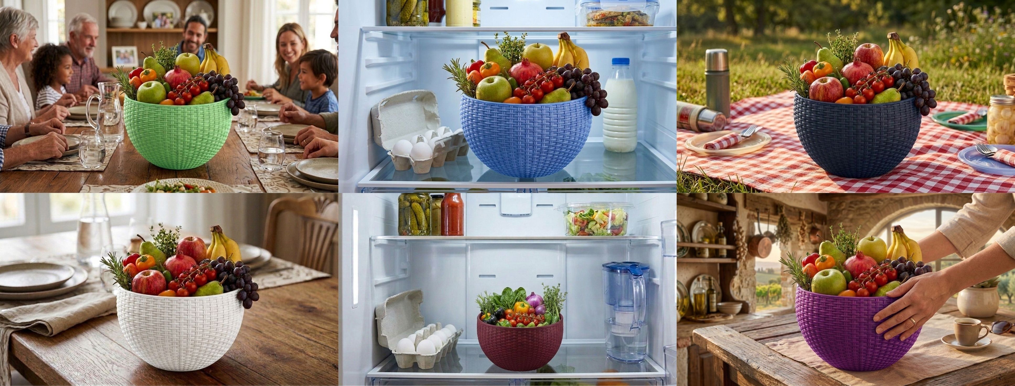 bluevista Multi SmartKitchen Basket Plastic Fruit & Vegetable Basket-picture-42