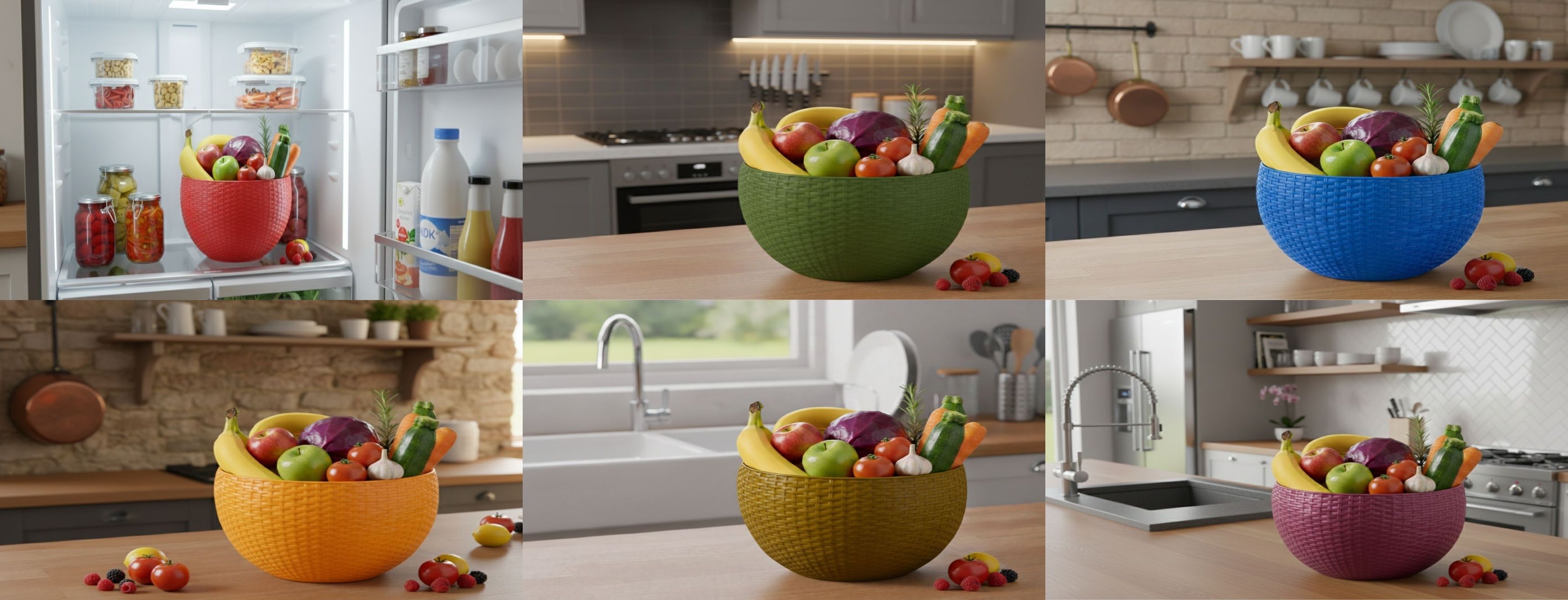 bluevista SmartKitchen Basket Plastic Fruit & Vegetable Basket-picture-35