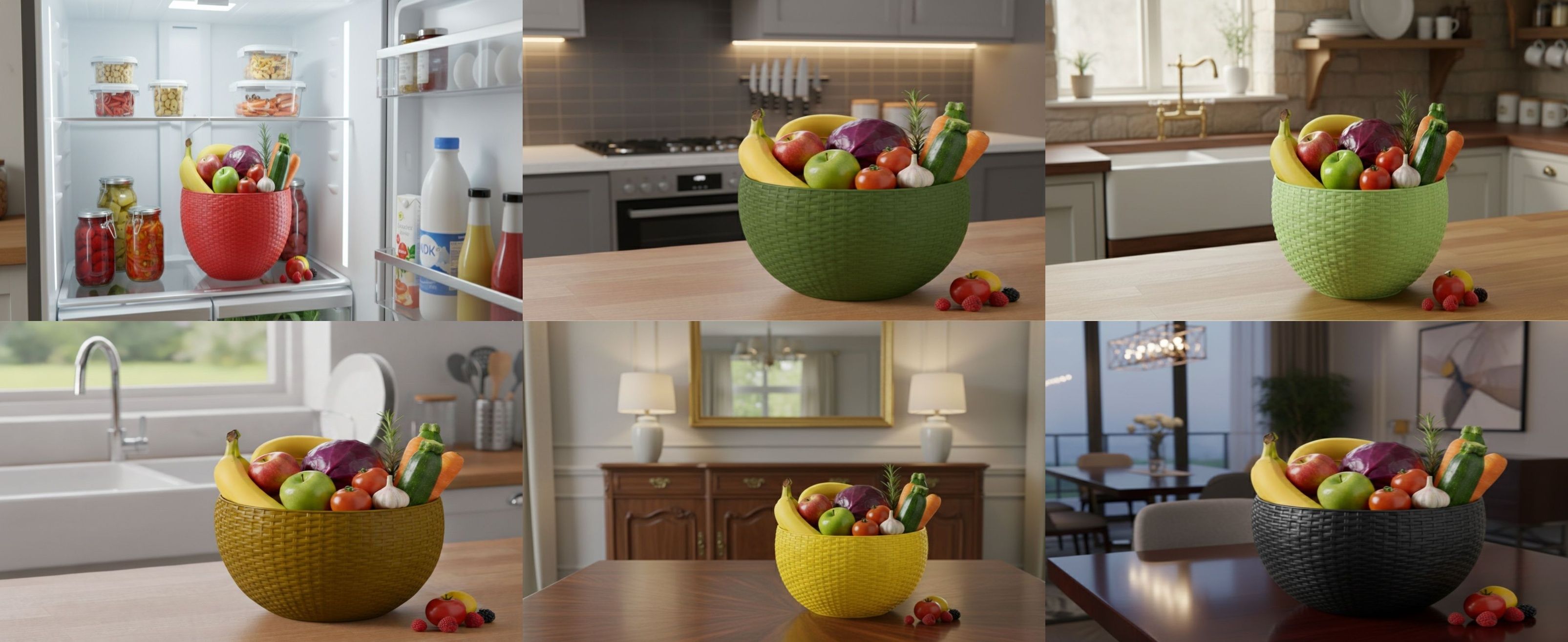 bluevista SmartKitchen Basket Plastic Fruit & Vegetable Basket-picture-19