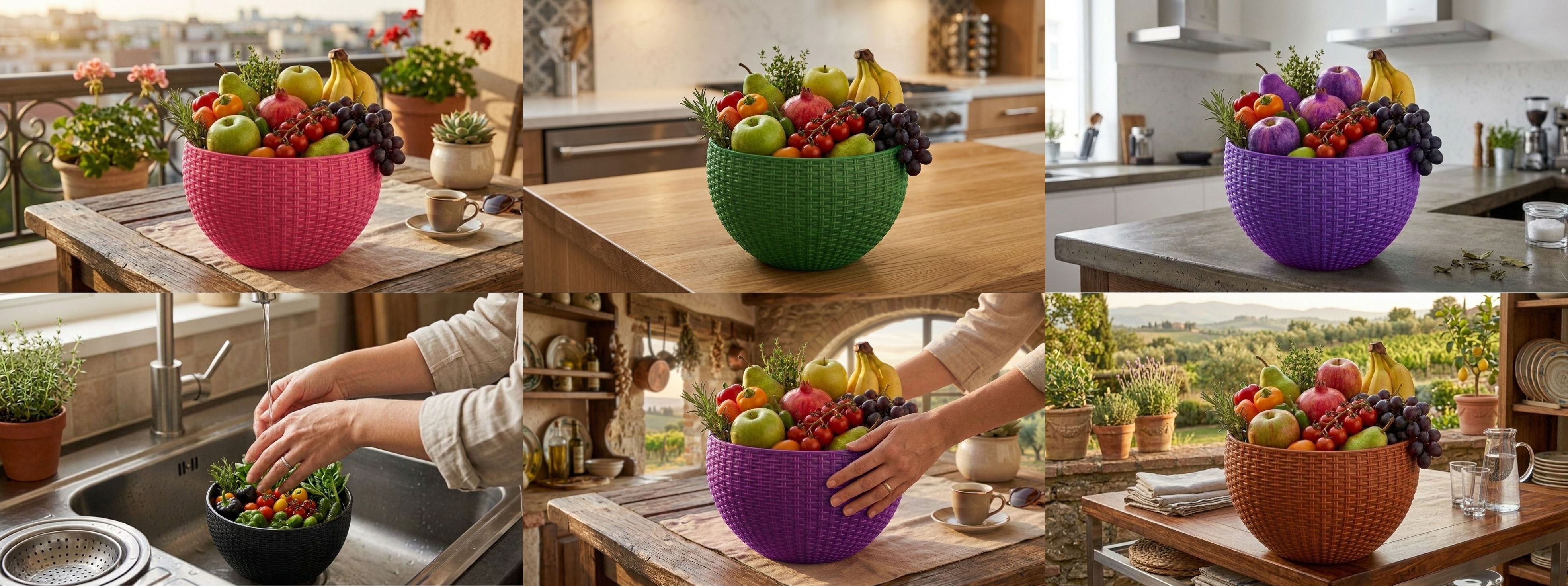 bluevista Multi SmartKitchen Basket Plastic Fruit & Vegetable Basket-picture-49