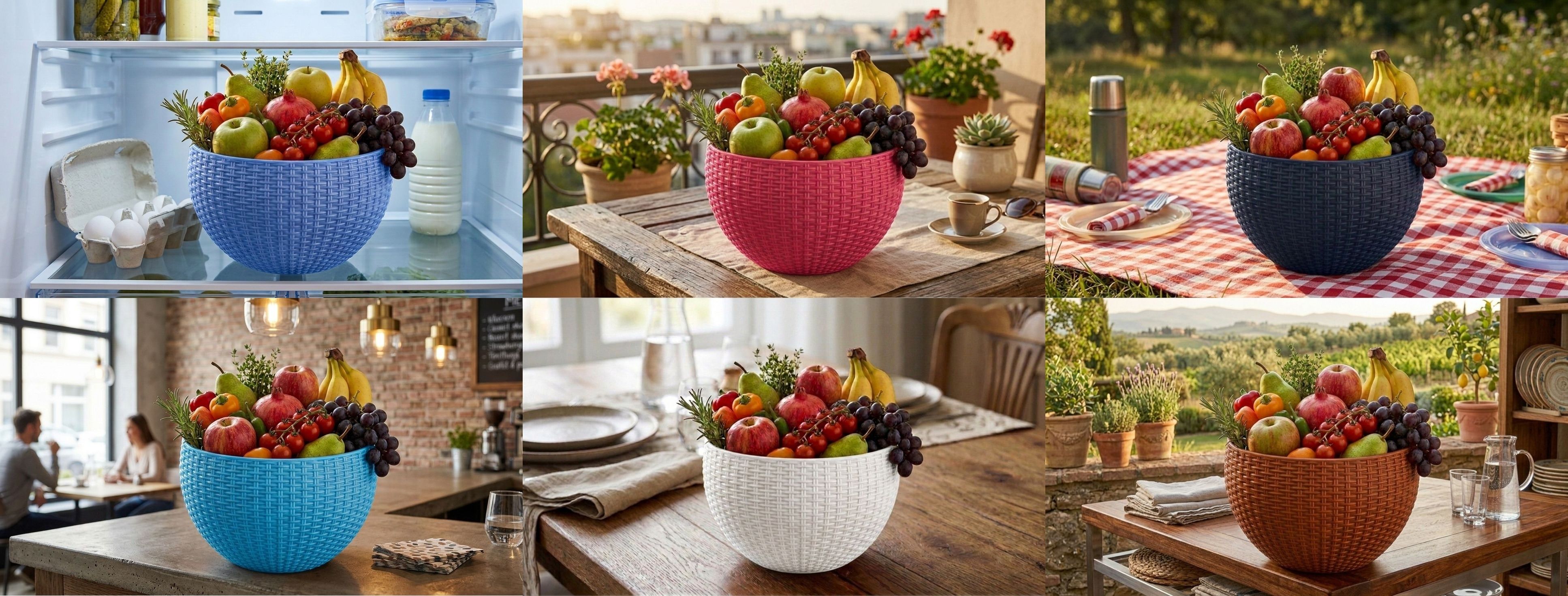 bluevista Multi SmartKitchen Basket Plastic Fruit & Vegetable Basket-picture-16
