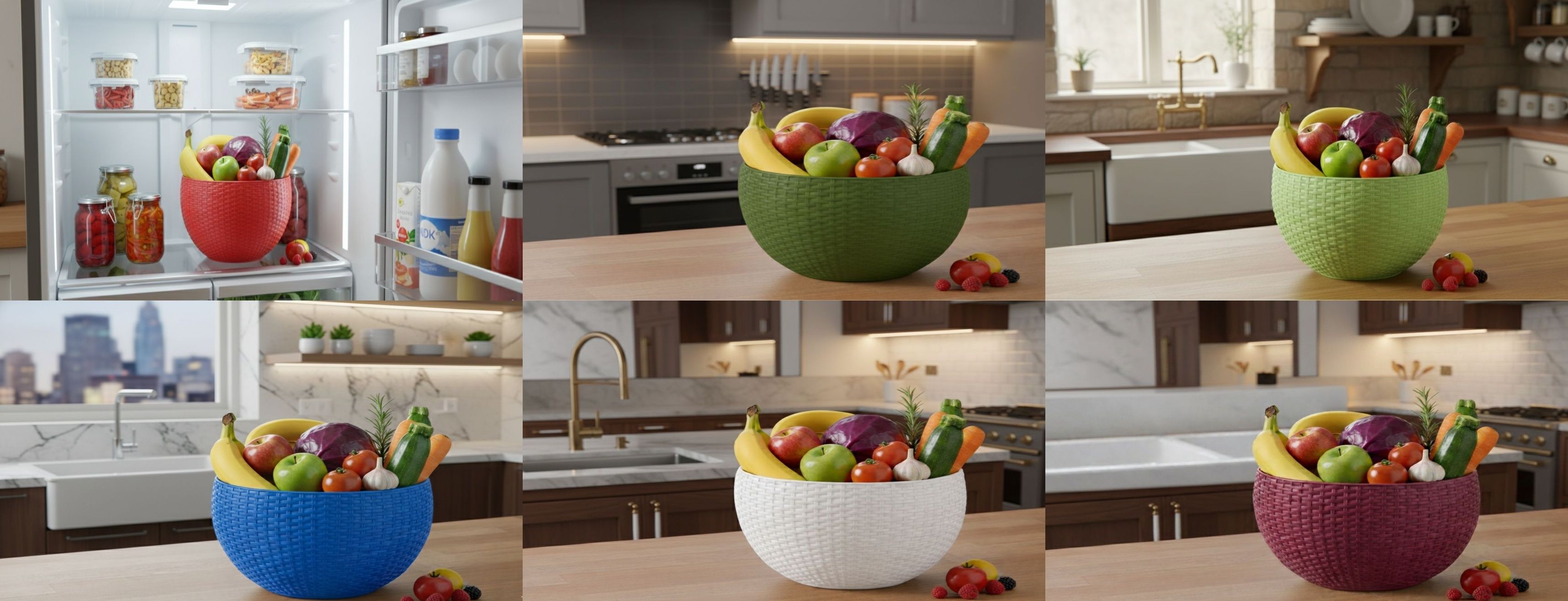 bluevista SmartKitchen Basket Plastic Fruit & Vegetable Basket-picture-31