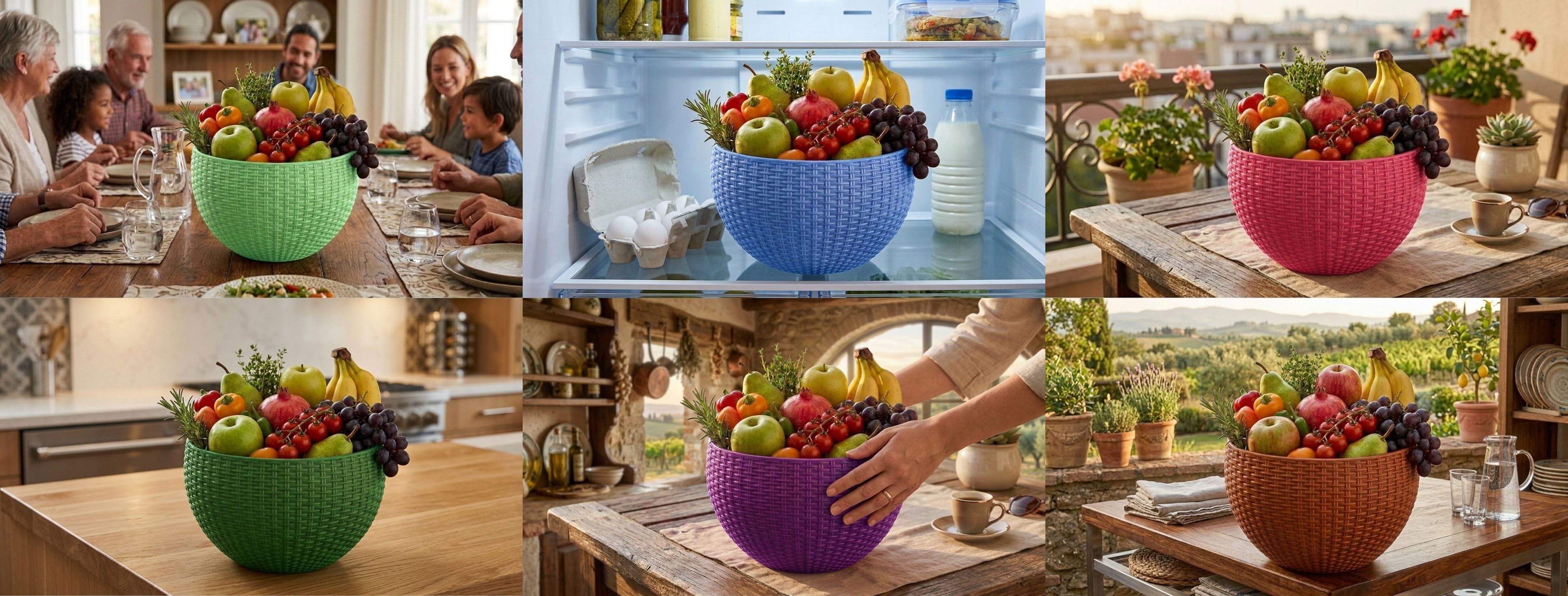 bluevista Multi SmartKitchen Basket Plastic Fruit & Vegetable Basket-picture-36