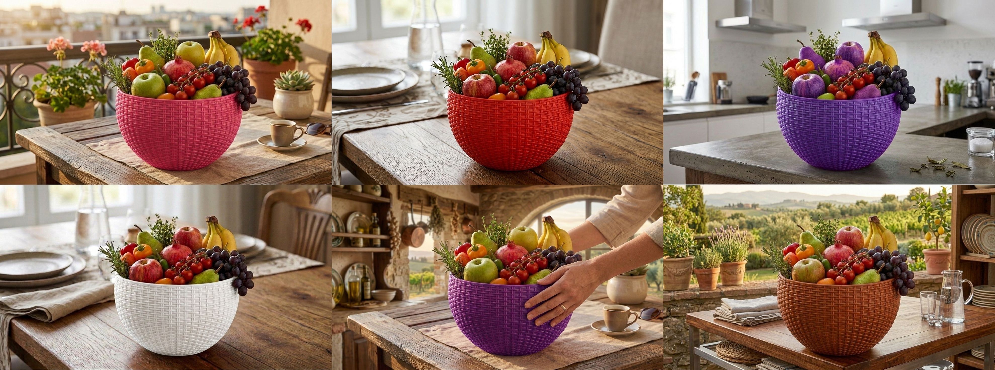 Multi SmartKitchen Basket Plastic Fruit & Vegetable Basket-image-30