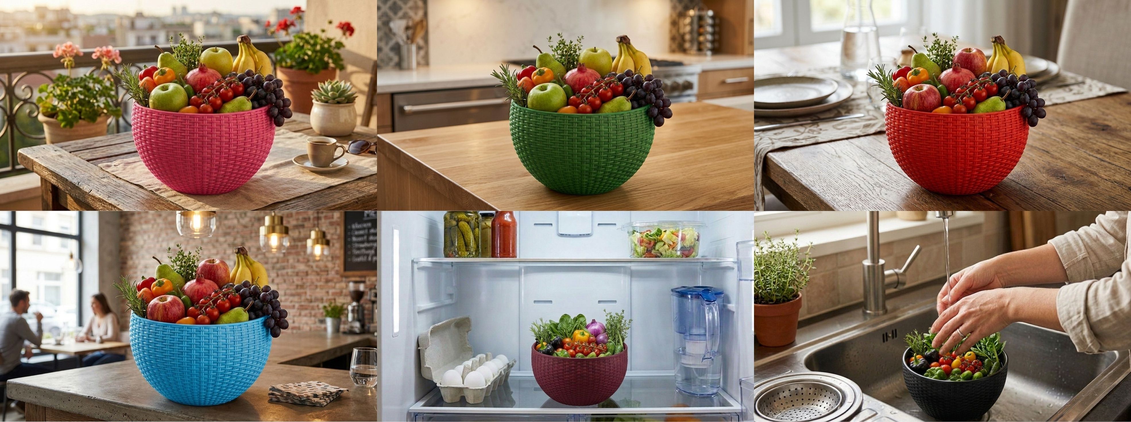 Multi SmartKitchen Basket Plastic Fruit & Vegetable Basket-image-36