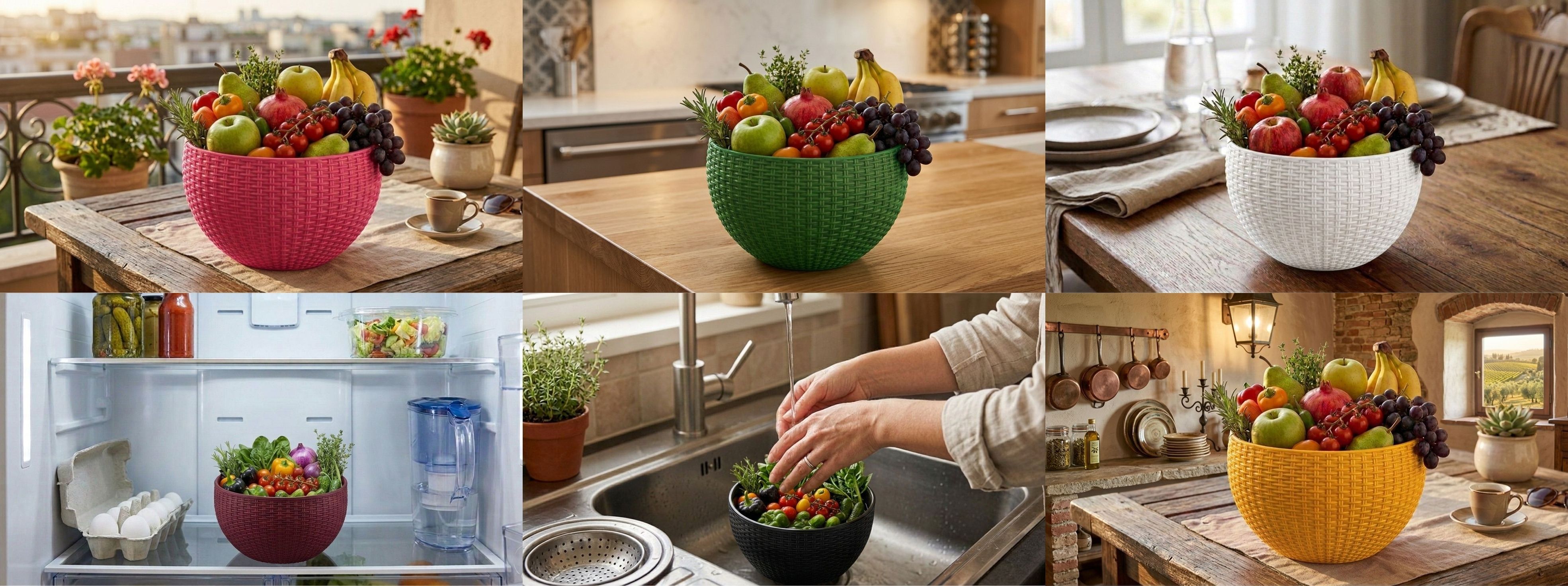 bluevista Multi SmartKitchen Basket Plastic Fruit & Vegetable Basket-picture-8