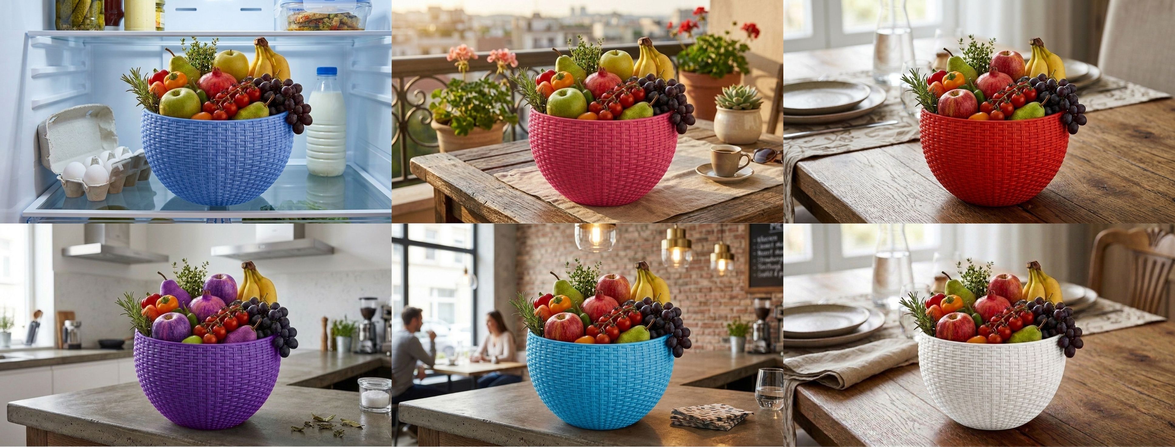 Multi SmartKitchen Basket Plastic Fruit & Vegetable Basket-image-29
