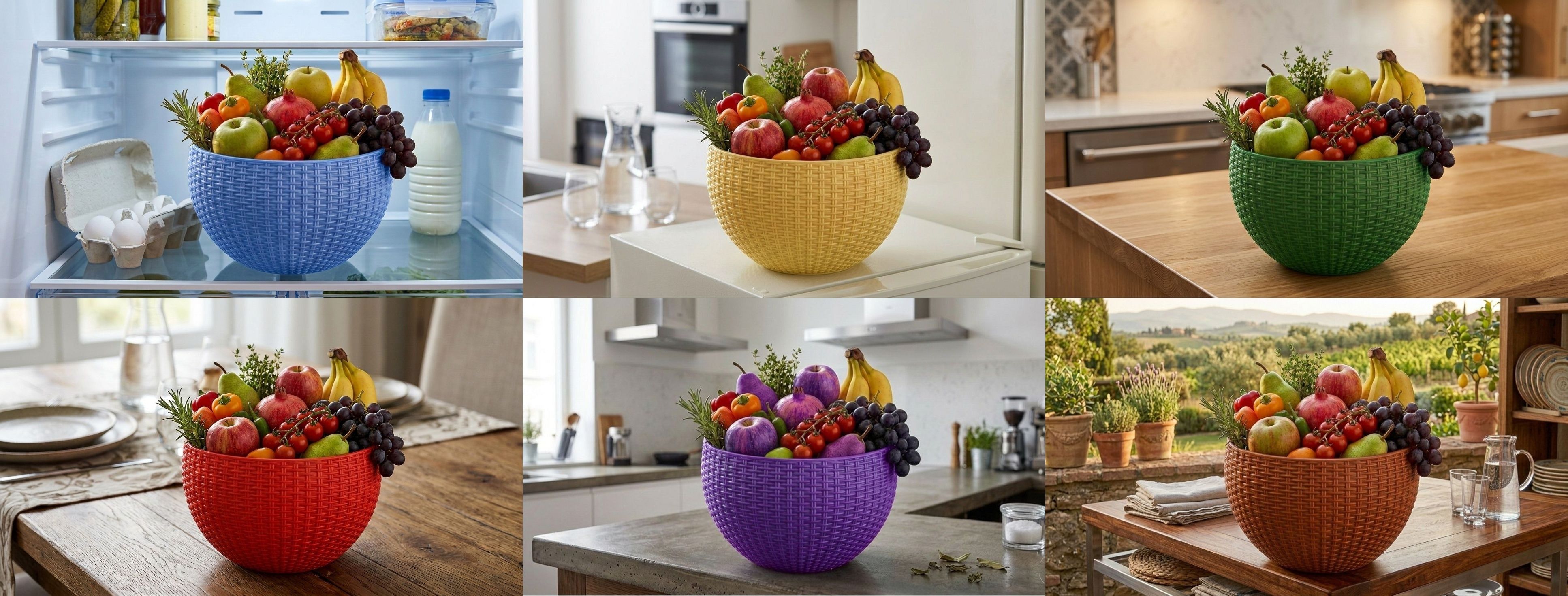bluevista Multi SmartKitchen Basket Plastic Fruit & Vegetable Basket-picture-30