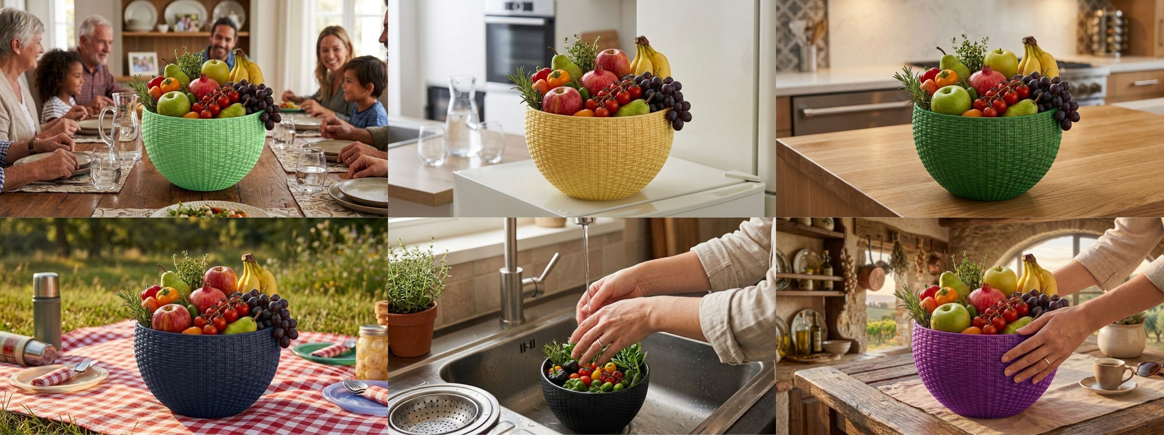 bluevista Multi SmartKitchen Basket Plastic Fruit & Vegetable Basket-picture-47