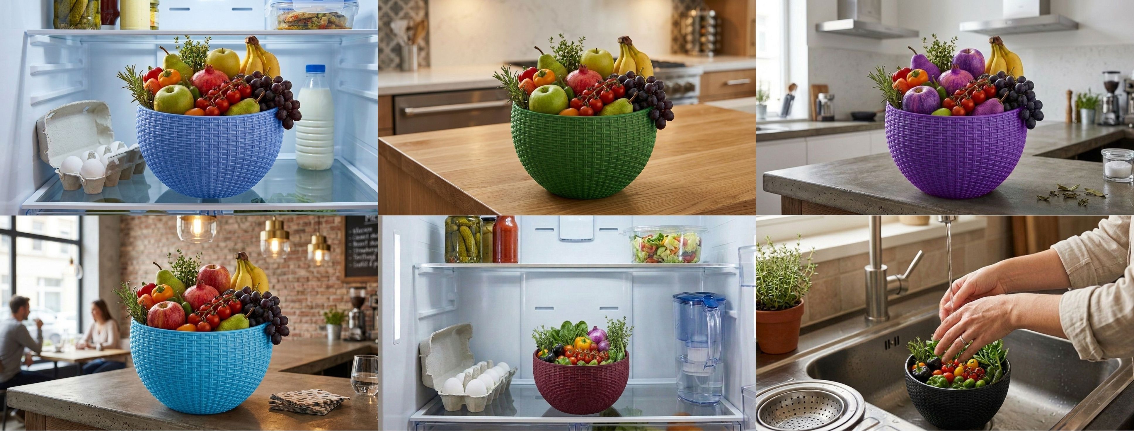 bluevista Multi SmartKitchen Basket Plastic Fruit & Vegetable Basket-picture-34
