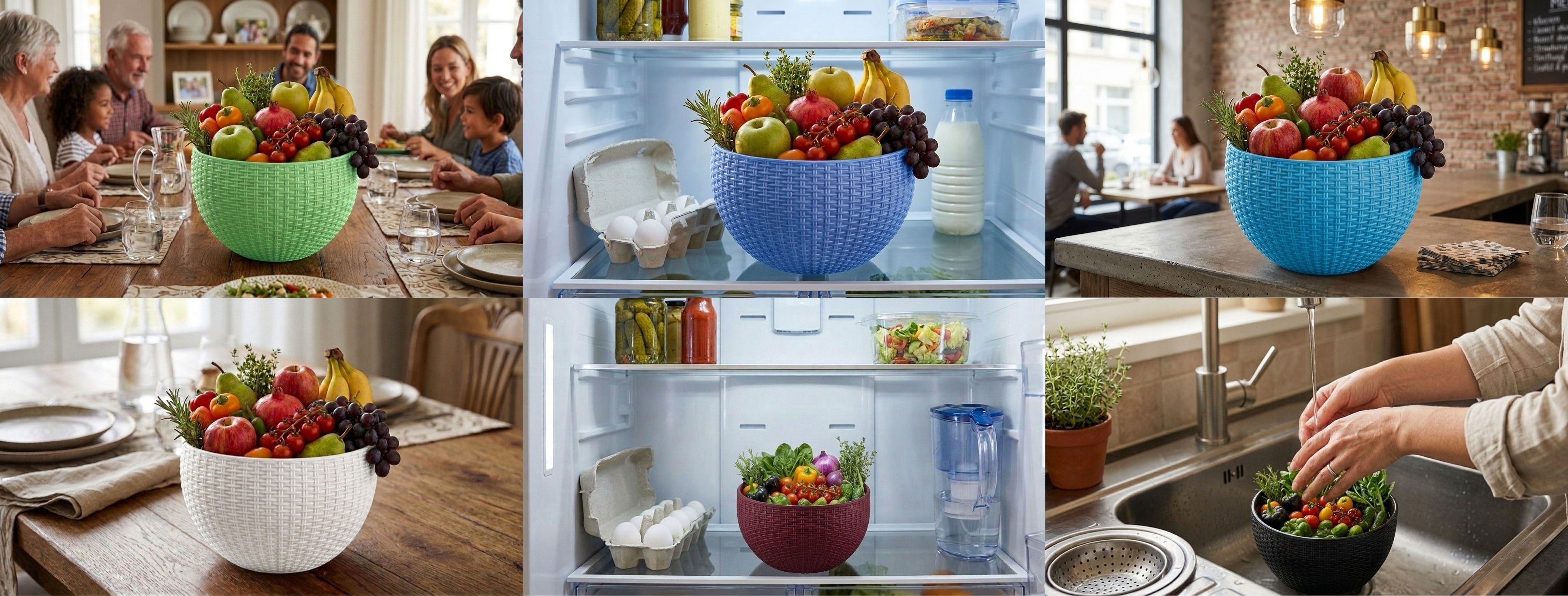 bluevista Multi SmartKitchen Basket Plastic Fruit & Vegetable Basket-picture-28