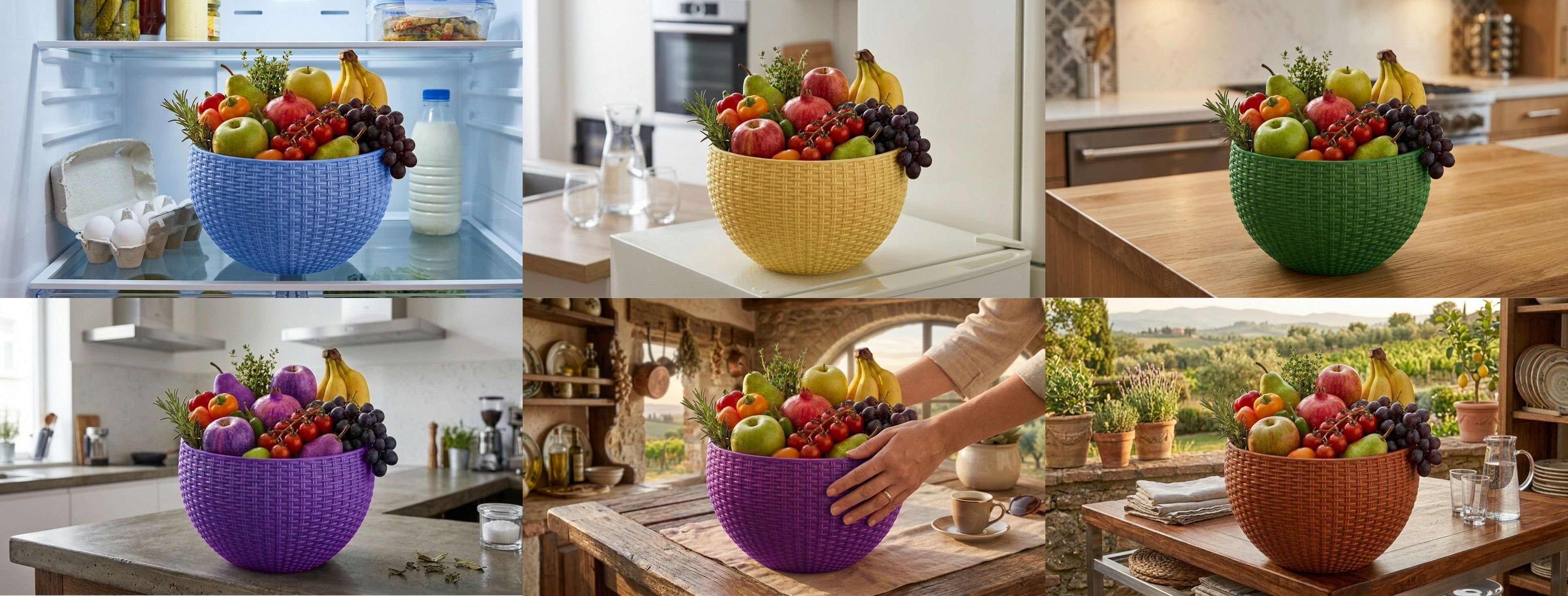 Multi SmartKitchen Basket Plastic Fruit & Vegetable Basket-image-37