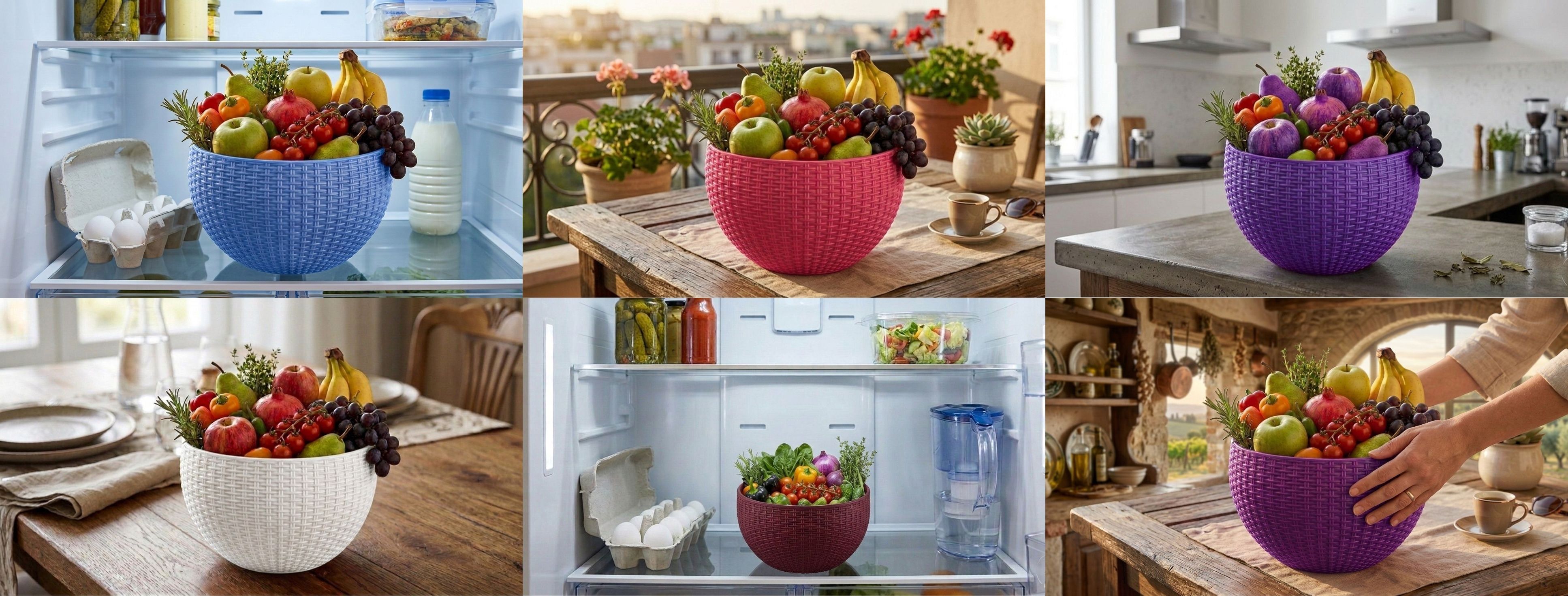 bluevista Multi SmartKitchen Basket Plastic Fruit & Vegetable Basket-picture-23