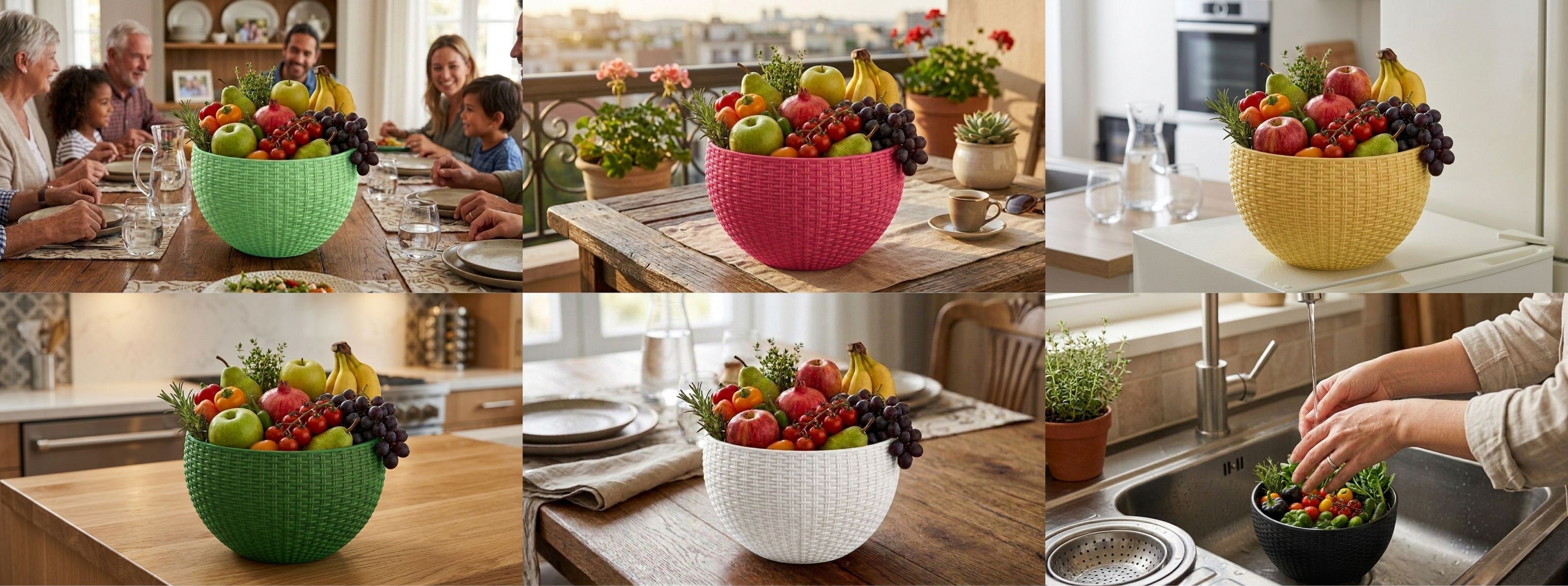 bluevista Multi SmartKitchen Basket Plastic Fruit & Vegetable Basket-picture-35