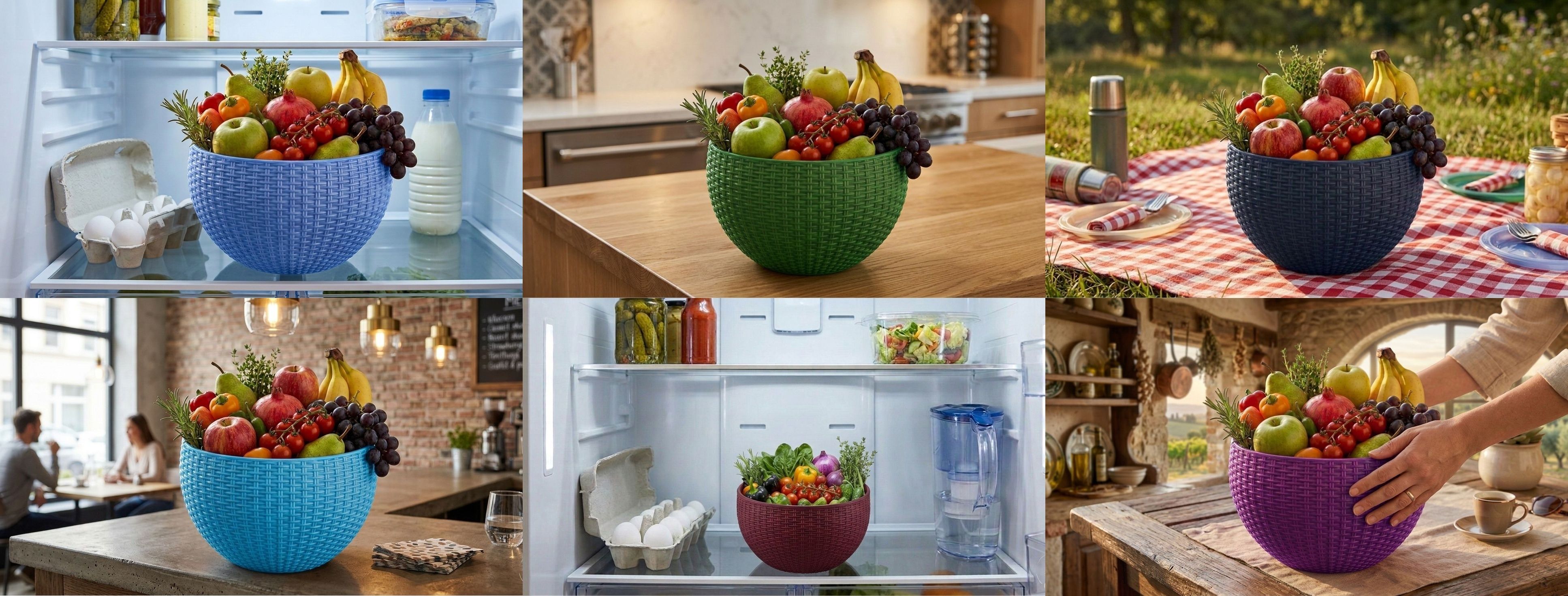 bluevista Multi SmartKitchen Basket Plastic Fruit & Vegetable Basket-picture-37
