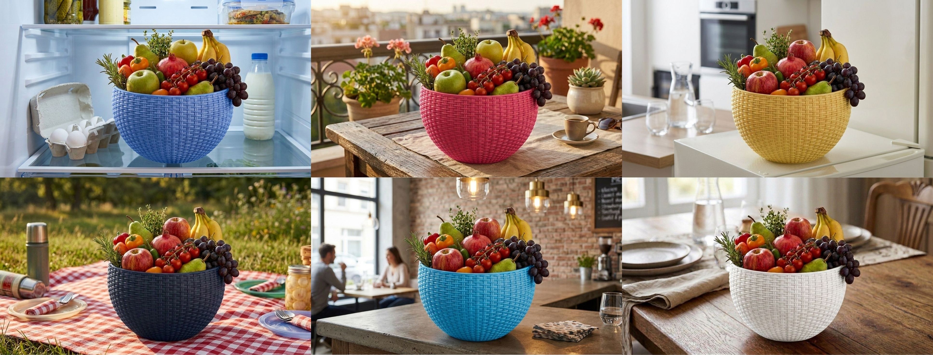 bluevista Multi SmartKitchen Basket Plastic Fruit & Vegetable Basket-picture-39