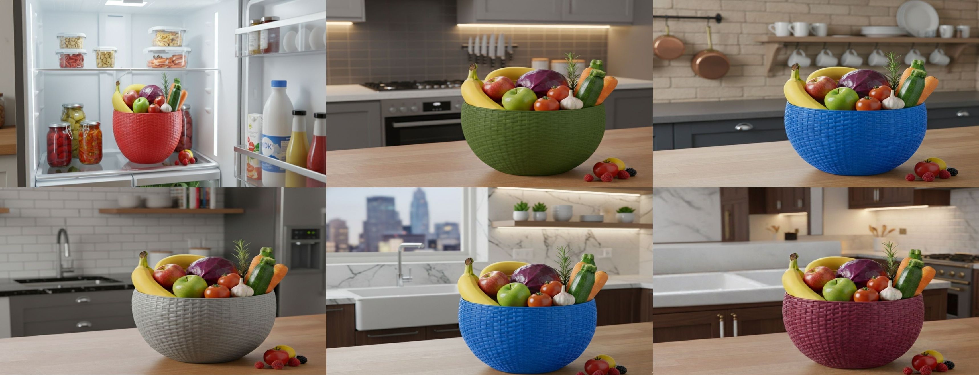 SmartKitchen Basket Plastic Fruit & Vegetable Basket-image-27
