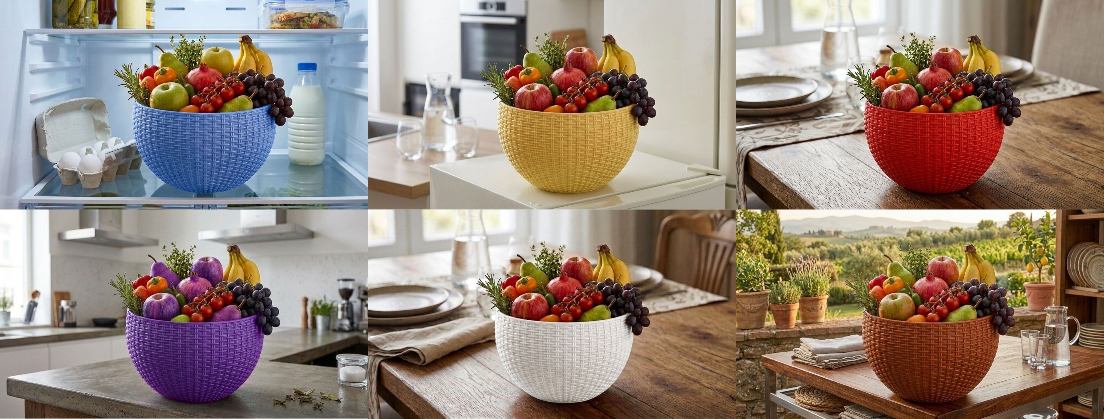 bluevista Multi SmartKitchen Basket Plastic Fruit & Vegetable Basket-picture-10
