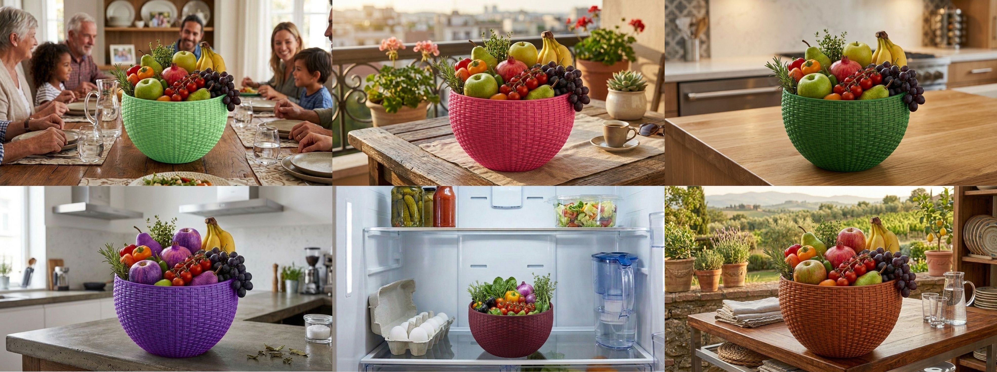 bluevista Multi SmartKitchen Basket Plastic Fruit & Vegetable Basket-picture-43