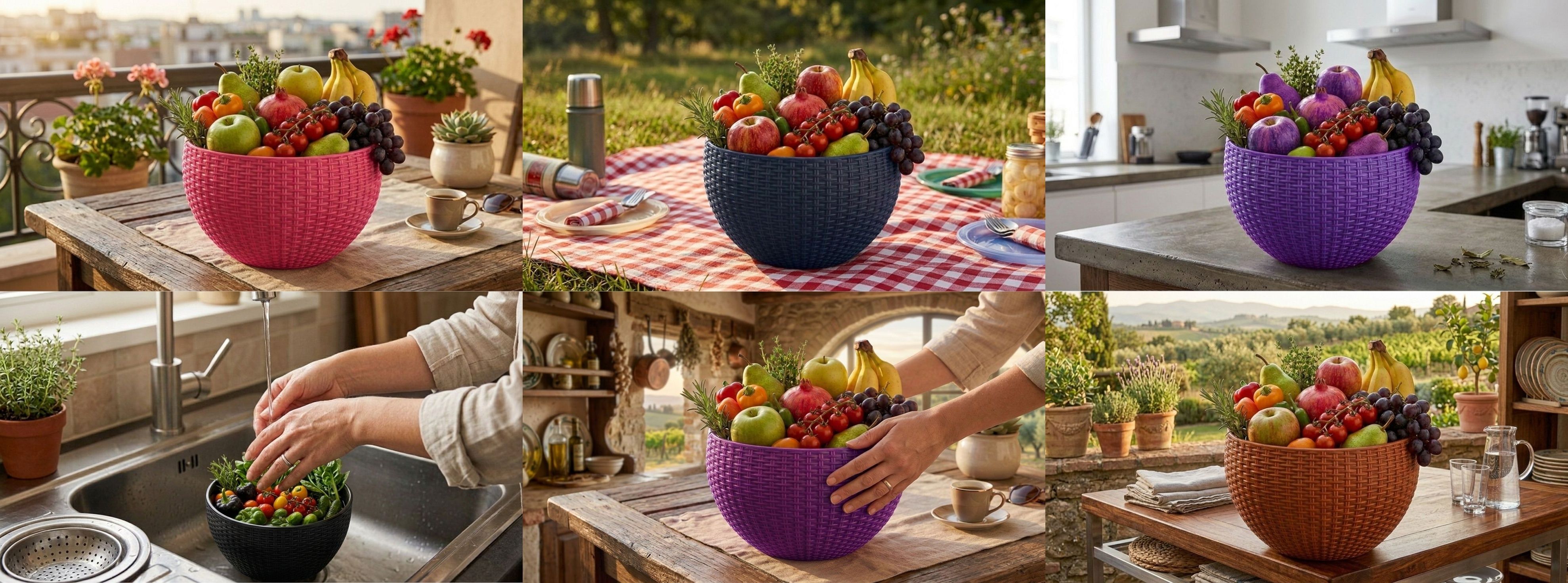 bluevista Multi SmartKitchen Basket Plastic Fruit & Vegetable Basket-picture-38