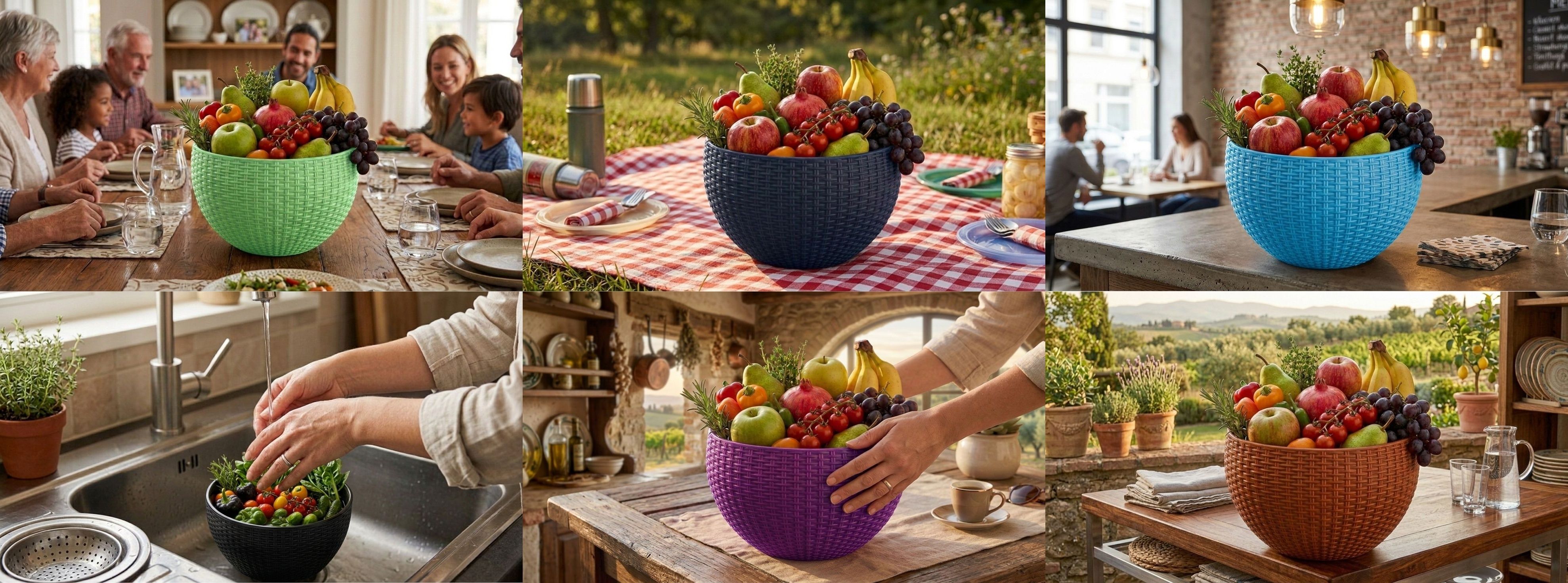 bluevista Multi SmartKitchen Basket Plastic Fruit & Vegetable Basket-picture-12