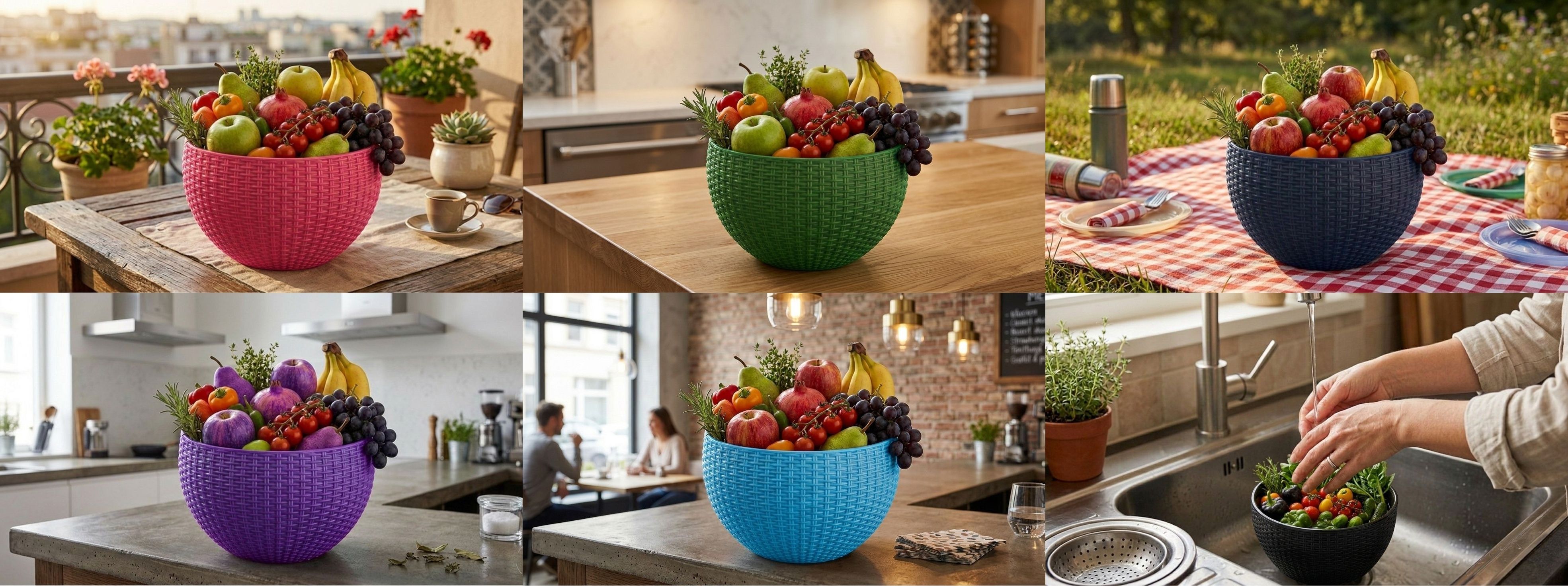 bluevista Multi SmartKitchen Basket Plastic Fruit & Vegetable Basket-picture-17