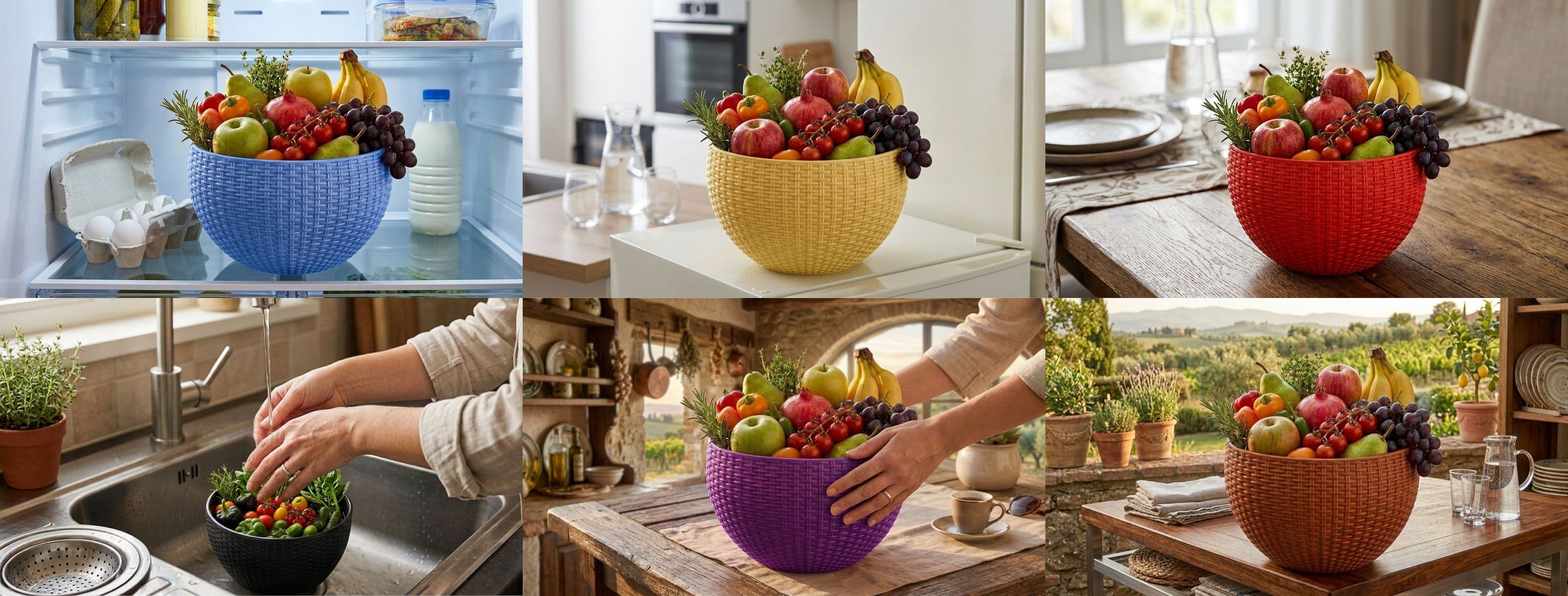 bluevista Multi SmartKitchen Basket Plastic Fruit & Vegetable Basket-picture-48