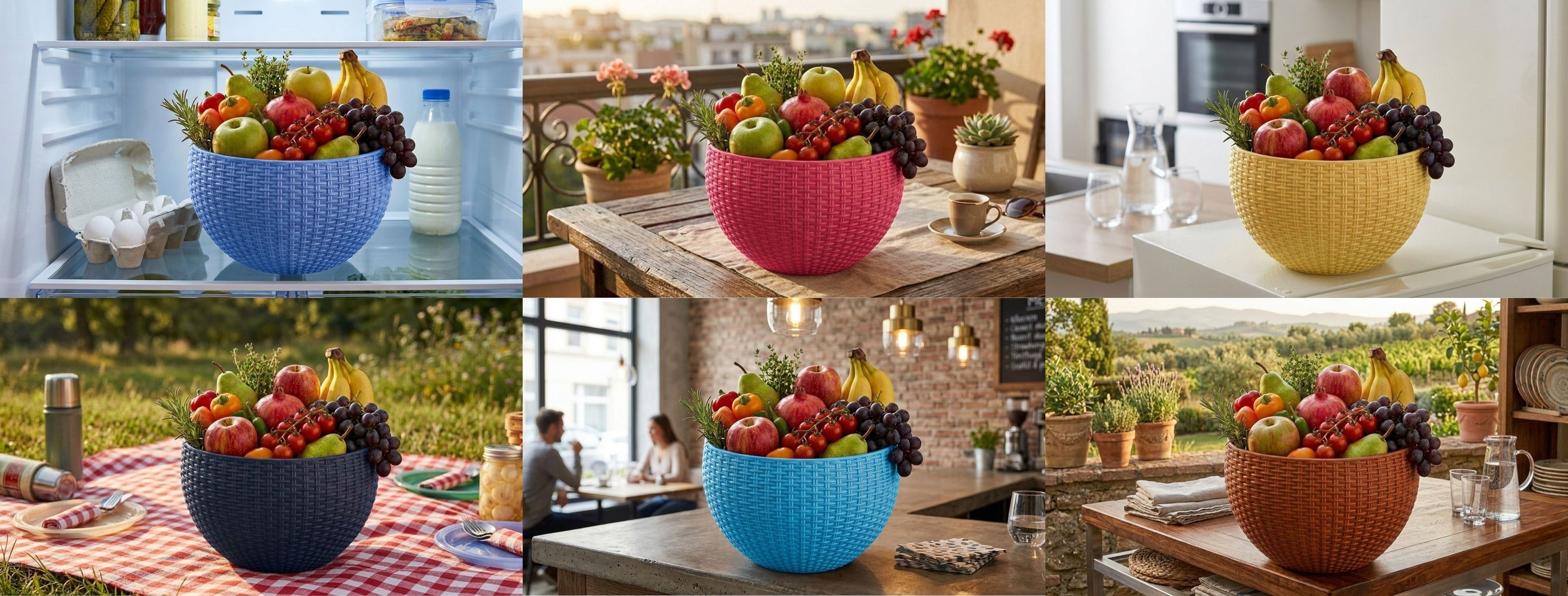 dervino Multi SmartKitchen Basket Plastic Fruit & Vegetable Basket-picture-13