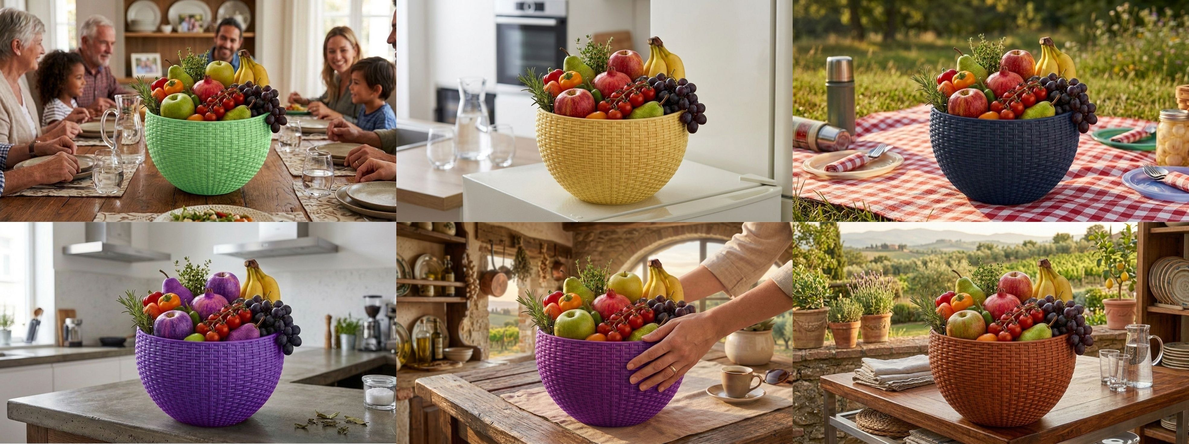 bluevista Multi SmartKitchen Basket Plastic Fruit & Vegetable Basket-picture-13
