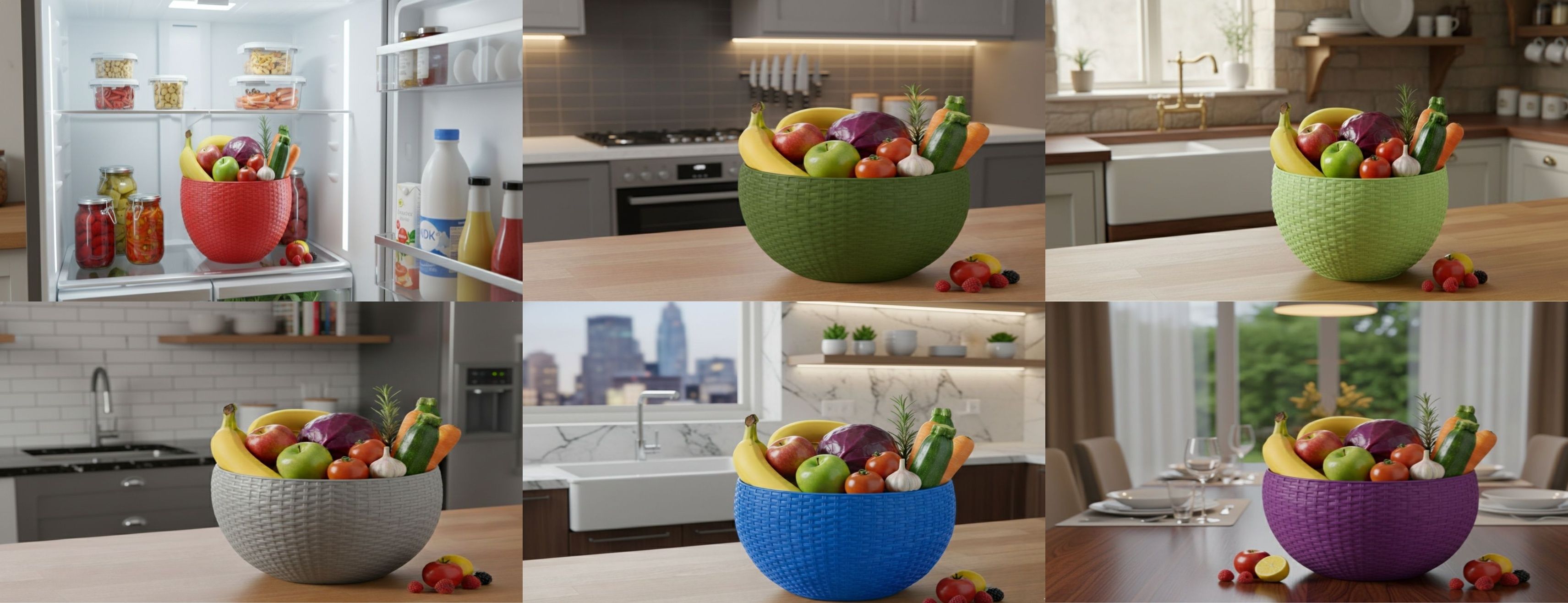 SmartKitchen Basket Plastic Fruit & Vegetable Basket-image-20