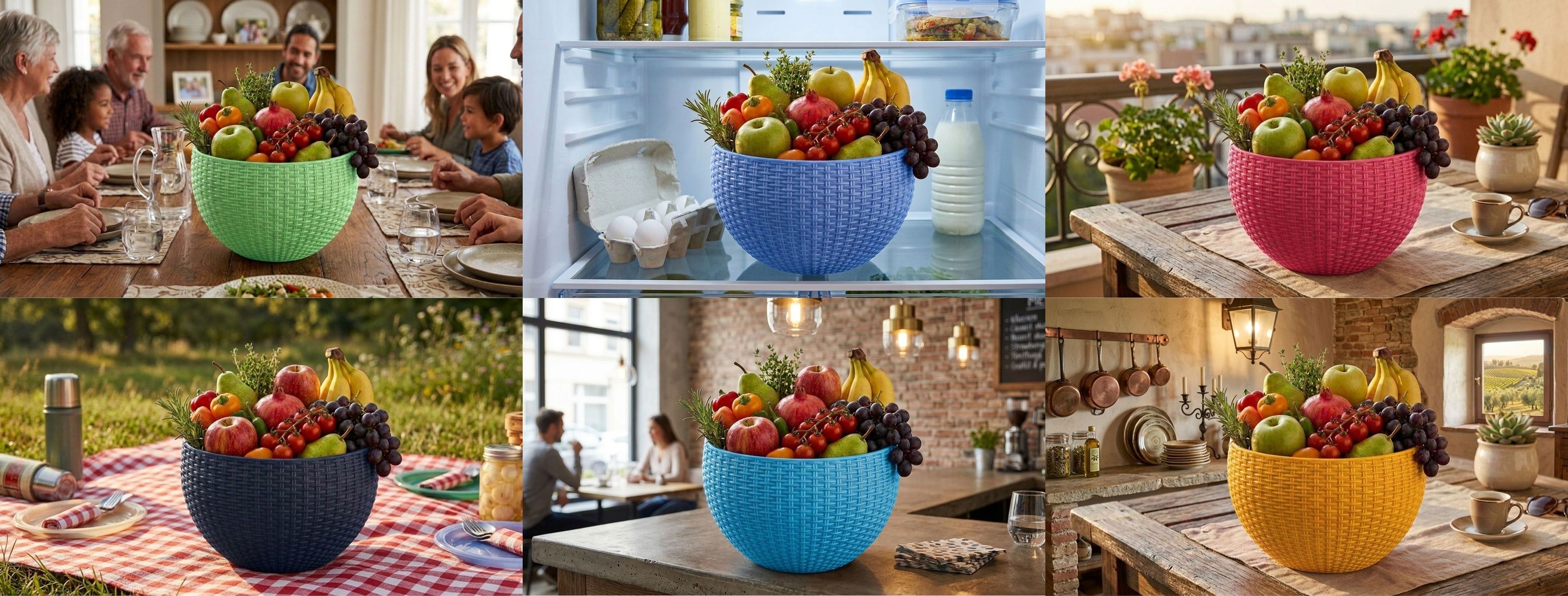 Multi SmartKitchen Basket Plastic Fruit & Vegetable Basket-image-7
